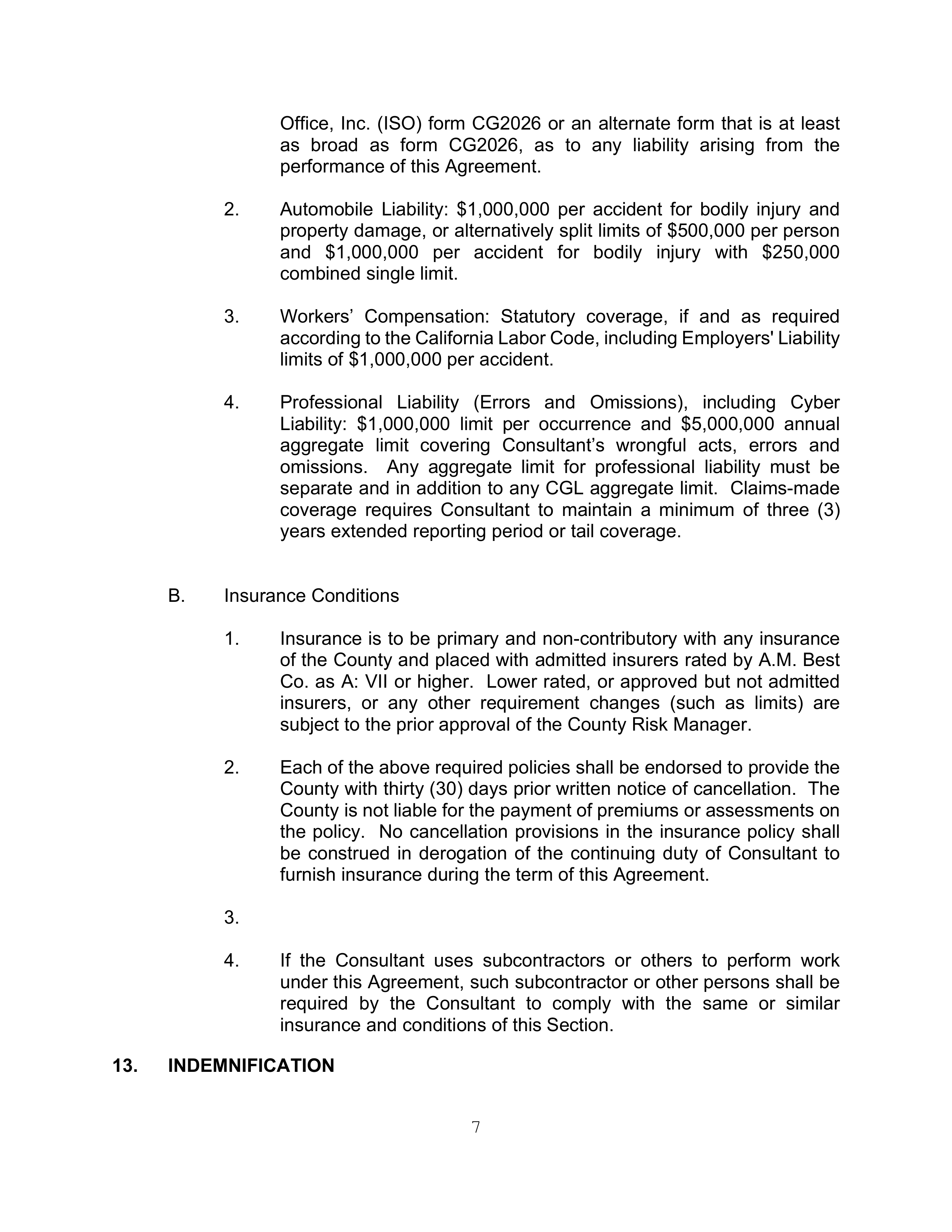 AGREEMENT FOR SPECIAL SERVICES BETWEEN KPMG LLP and MERCED COUNTY — page 7