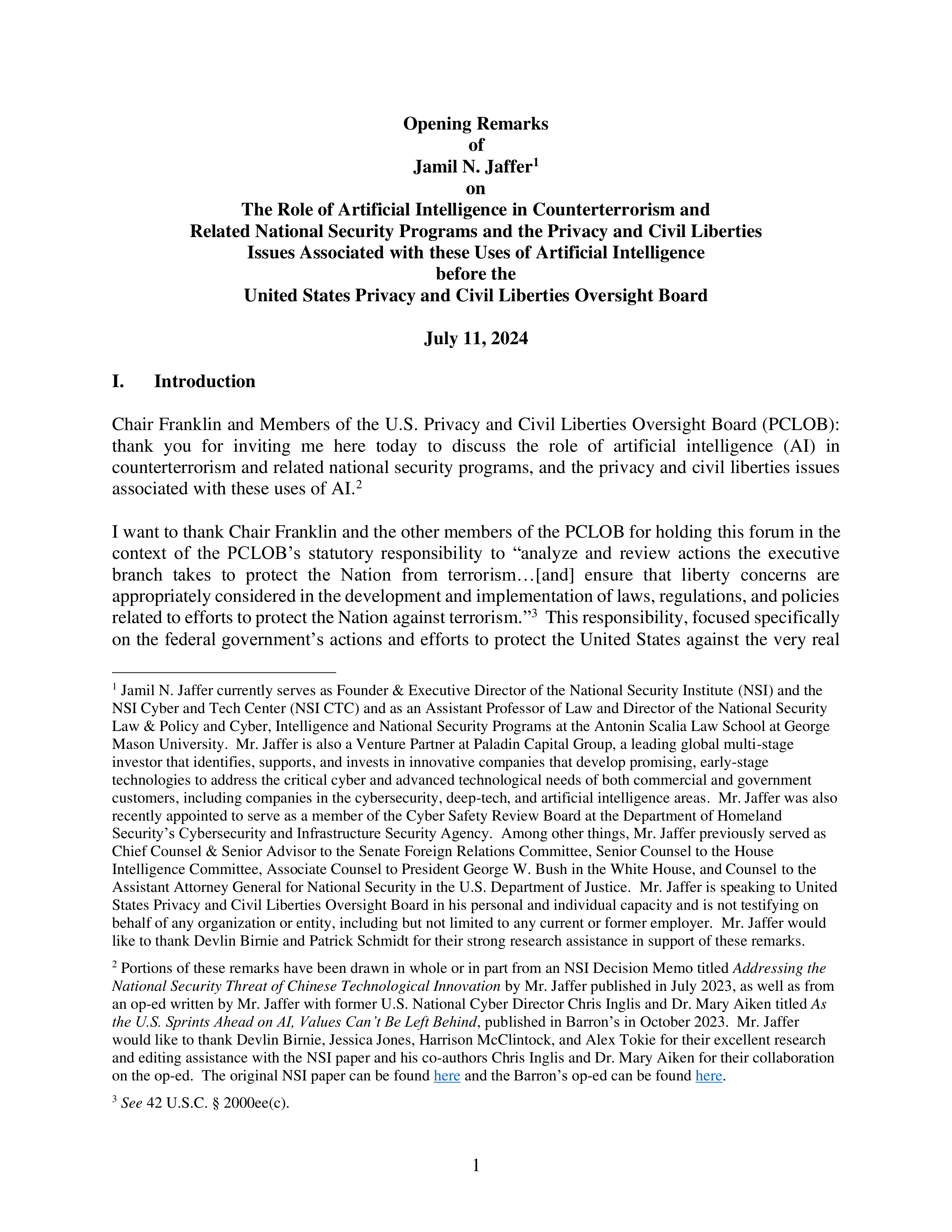 AI Counterterrorism Opening Statement — page 1