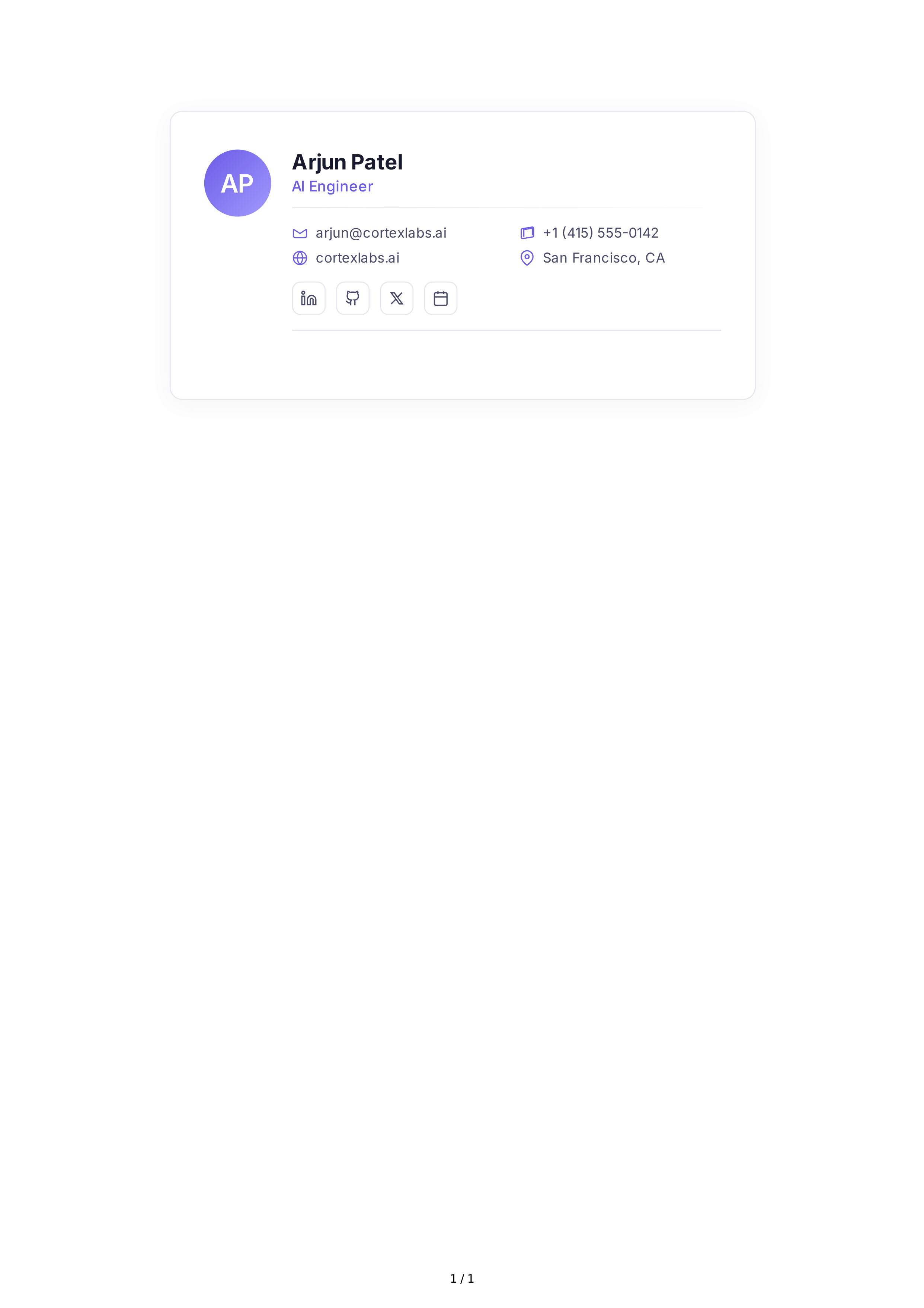 AI Engineer Email Signature — page 1