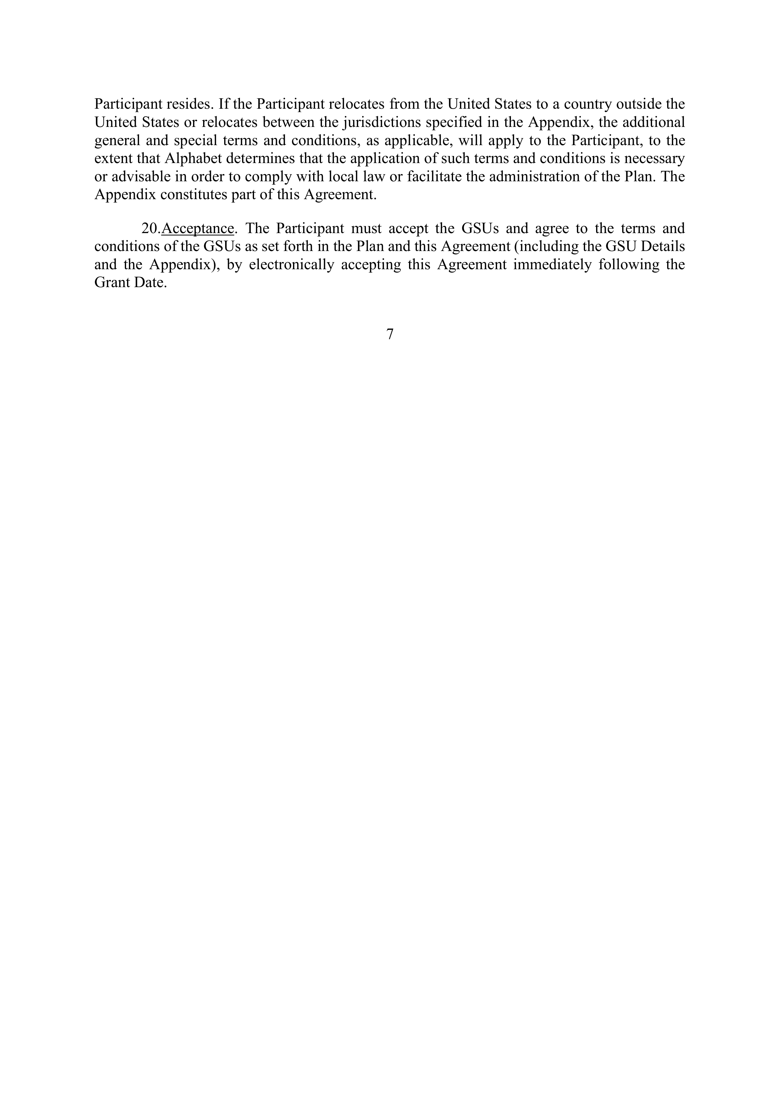 ALPHABET RESTRICTED STOCK UNIT AGREEMENT — page 7