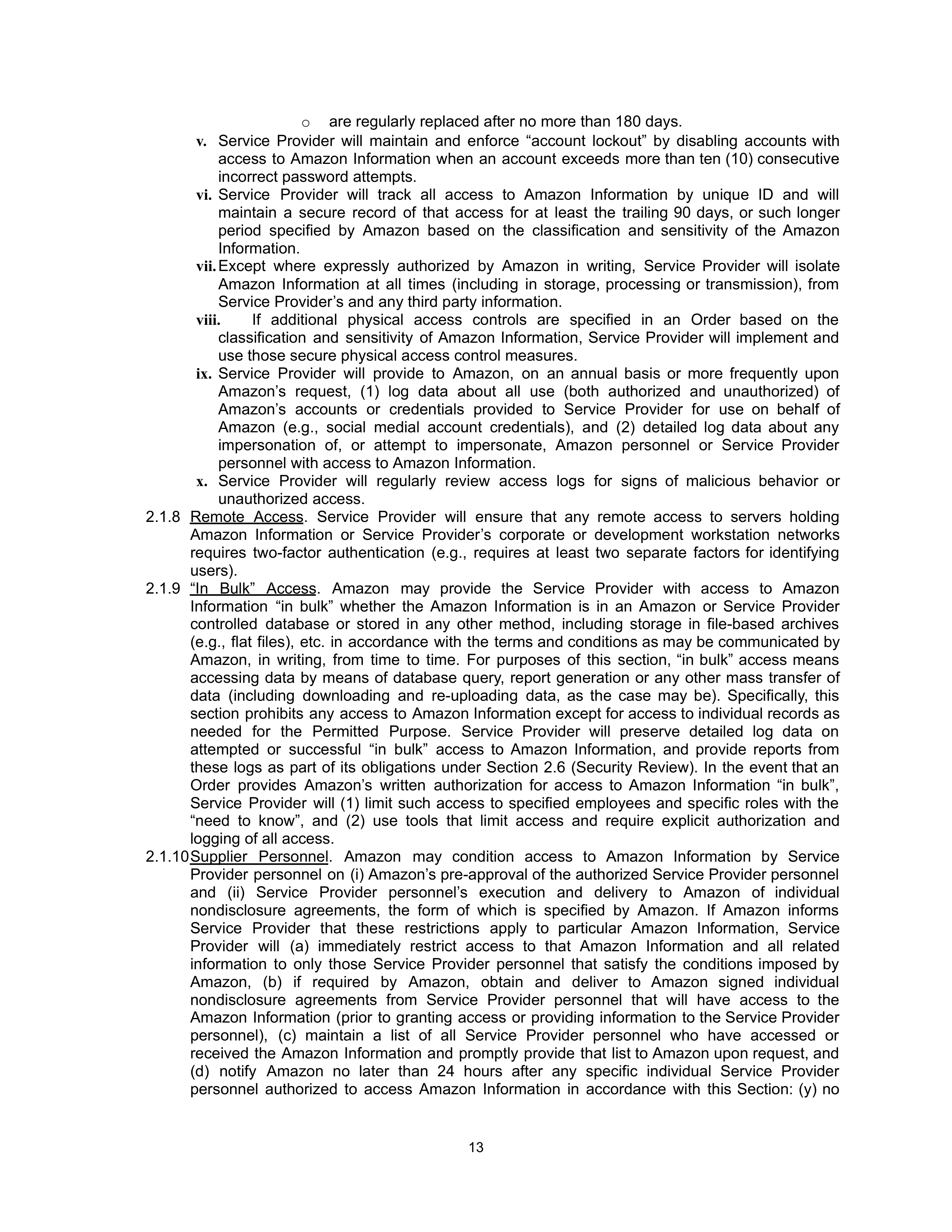 AMAZON SELLER SERVICES LISTINGS AGREEMENT — page 13