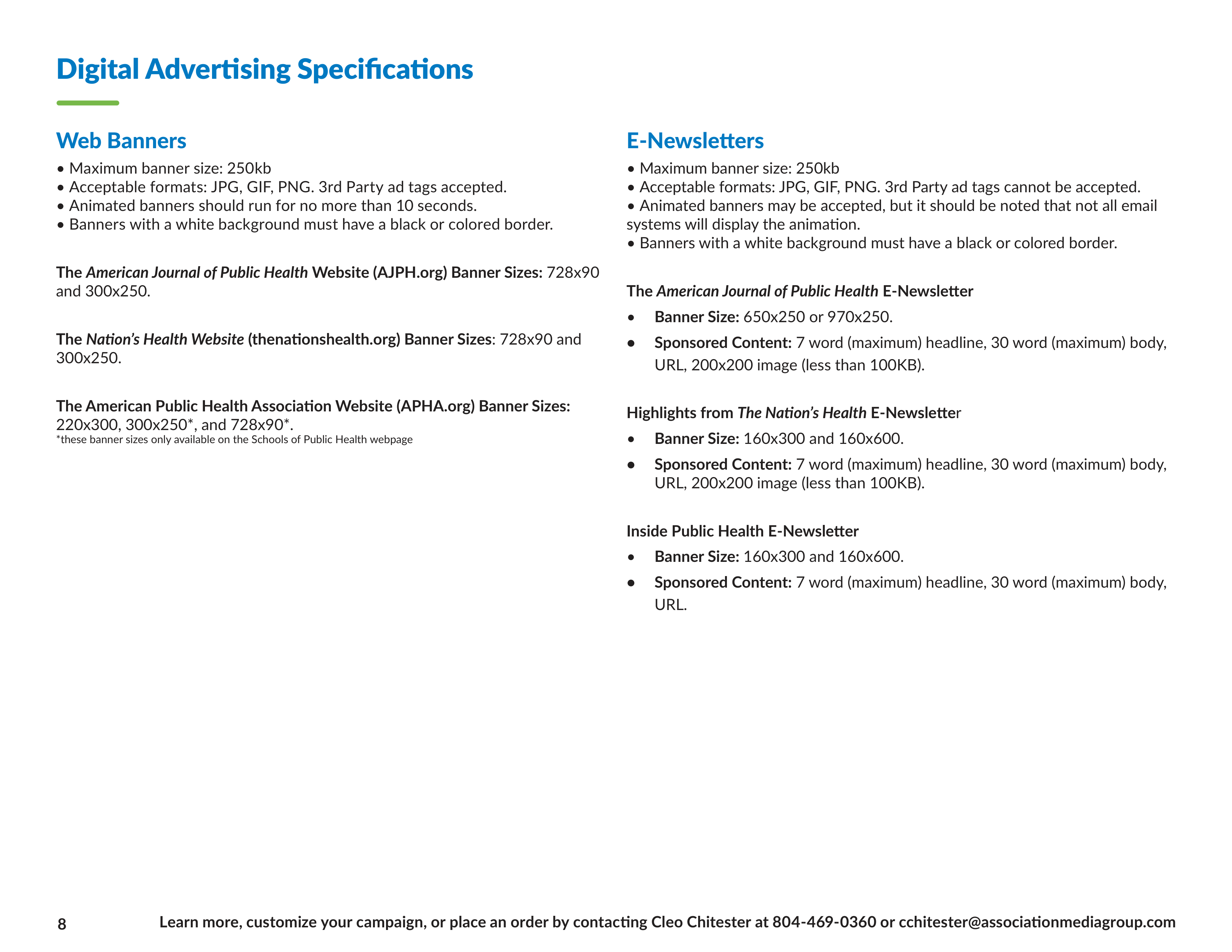 APHA Advertising Media Kit — page 8