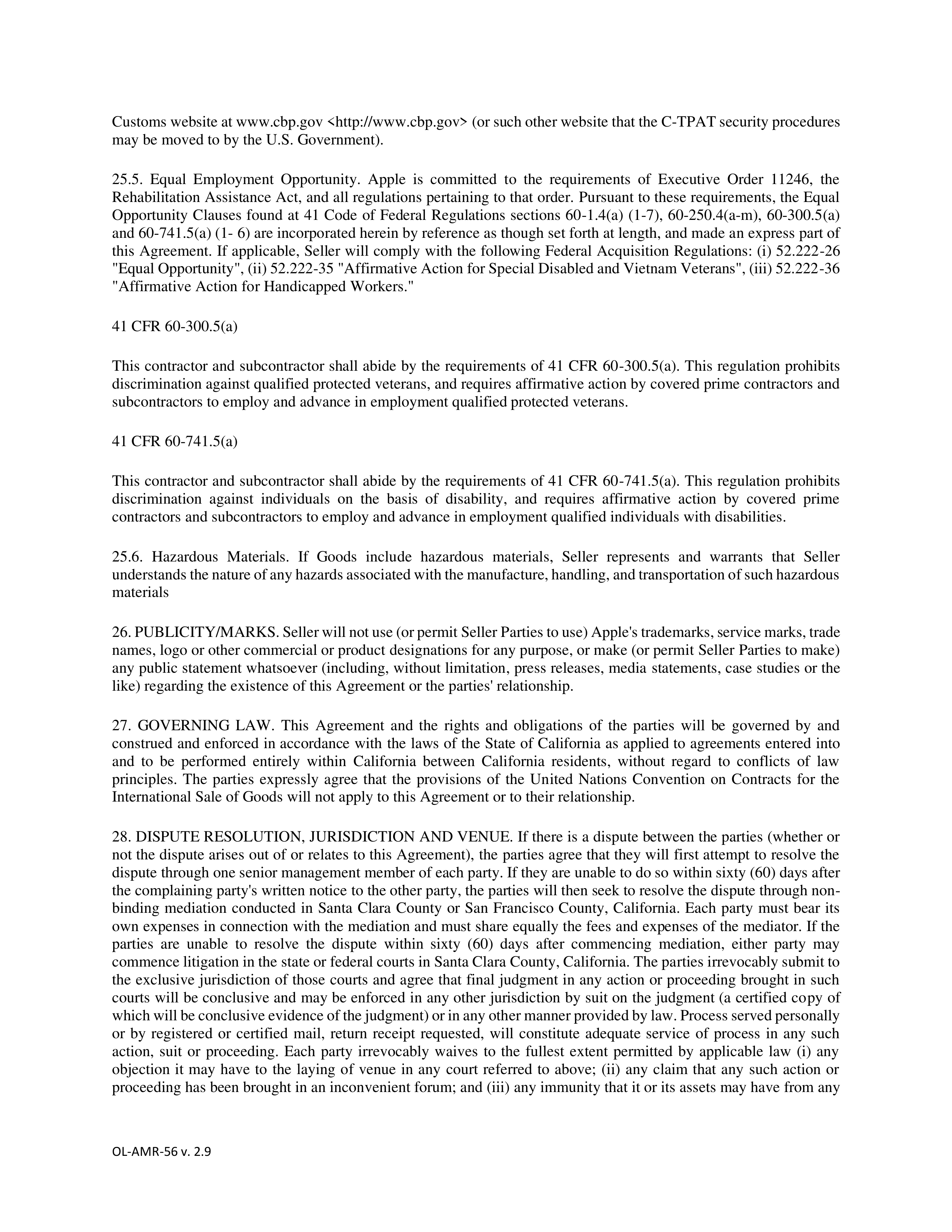 APPLE PURCHASE AGREEMENT — page 10