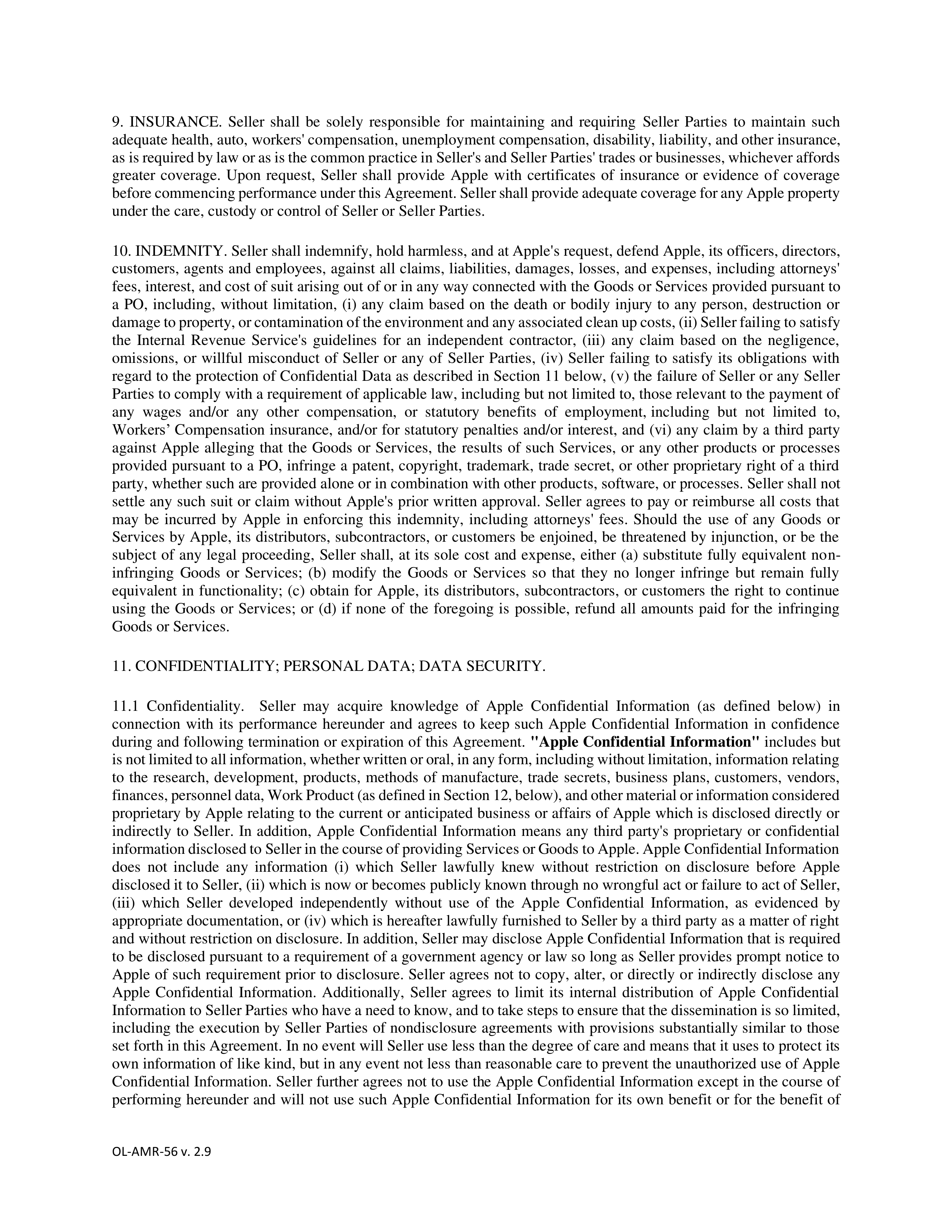 APPLE PURCHASE AGREEMENT — page 4