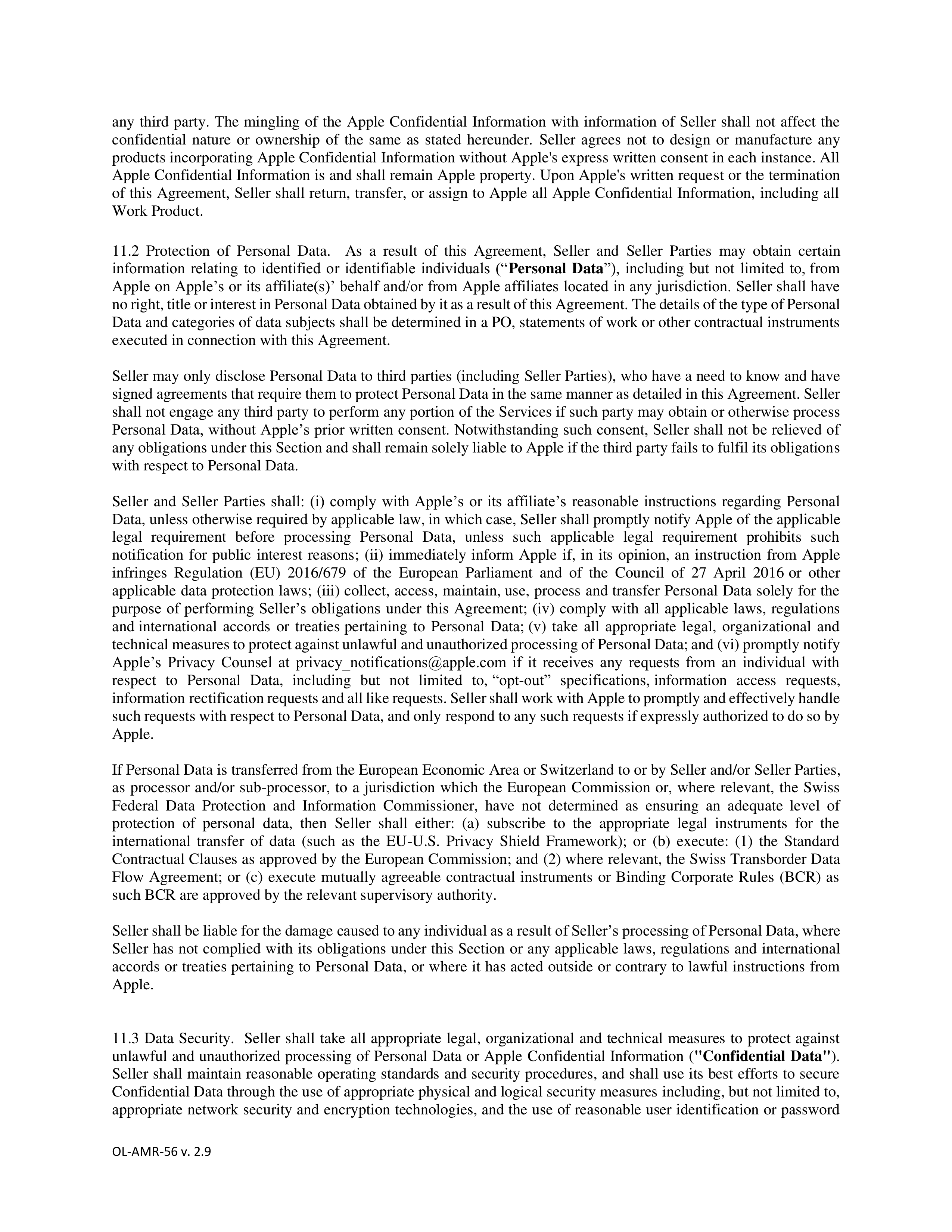APPLE PURCHASE AGREEMENT — page 5