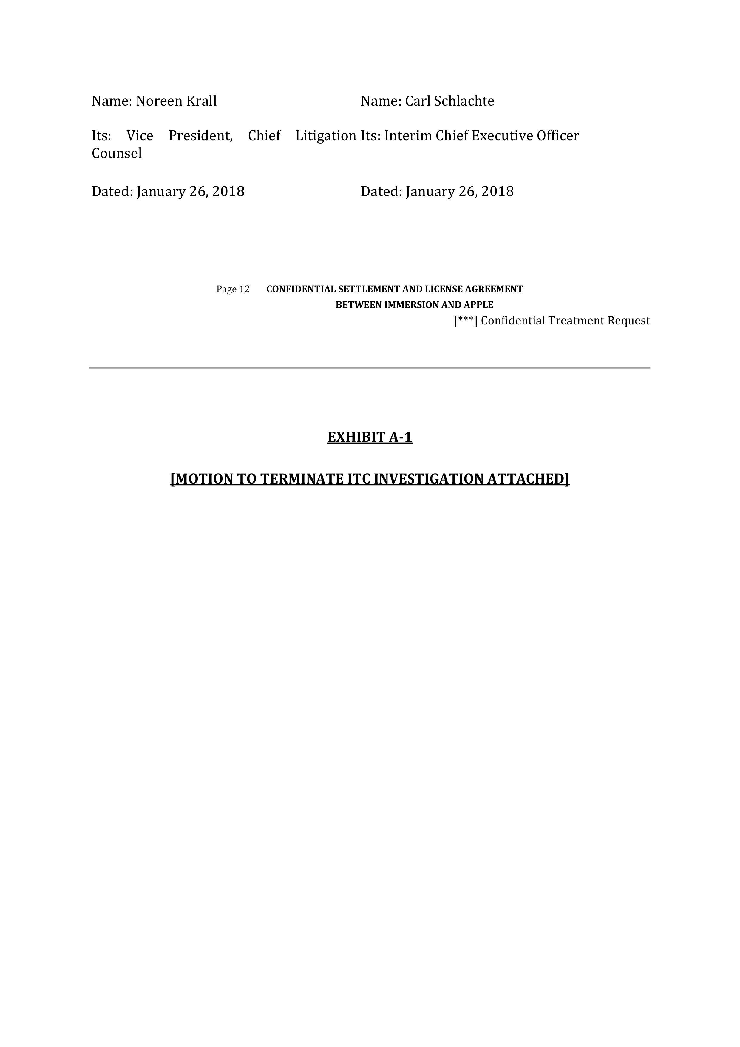 APPLE SETTLEMENT AND LICENSE AGREEMENT — page 14