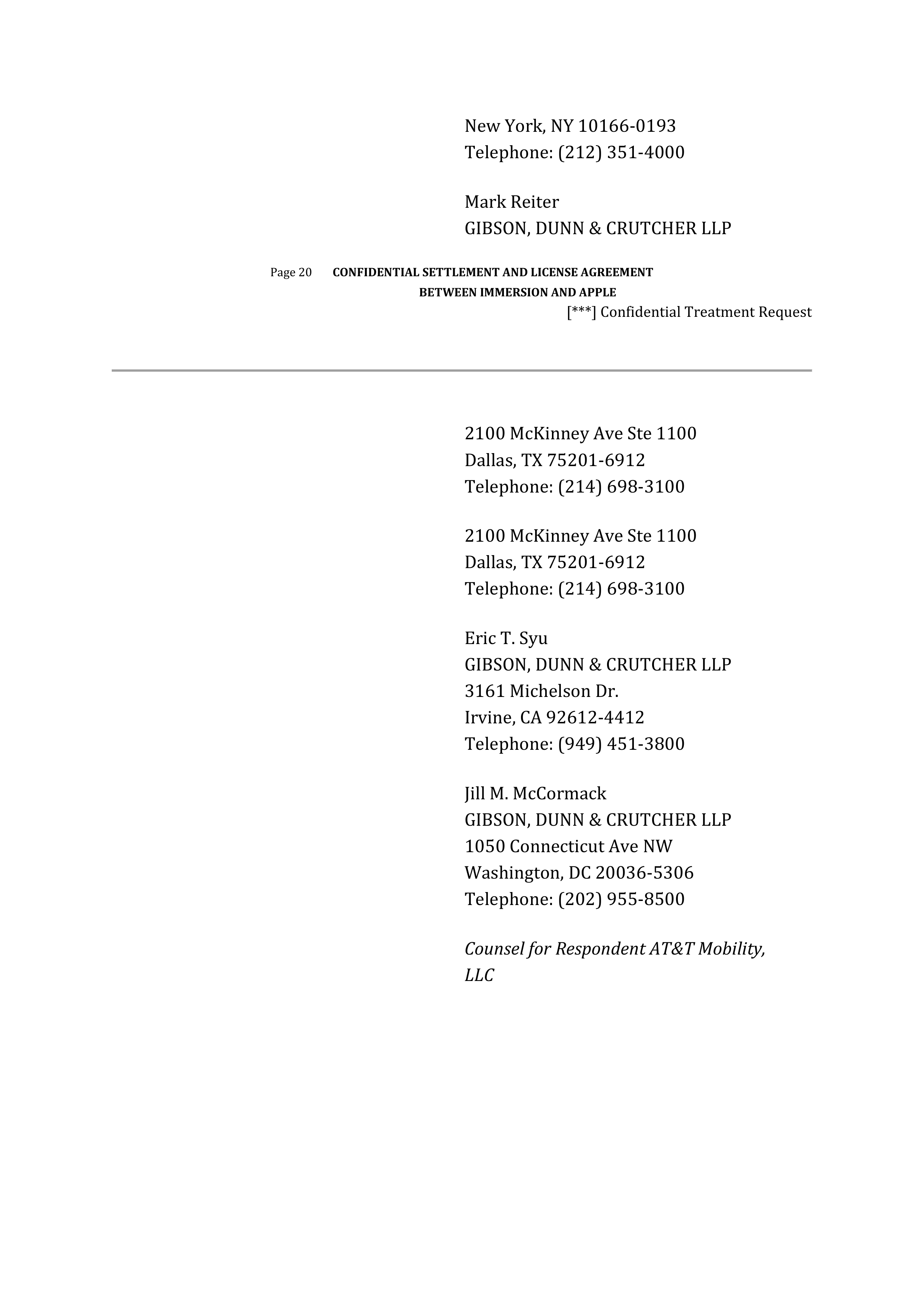 APPLE SETTLEMENT AND LICENSE AGREEMENT — page 24