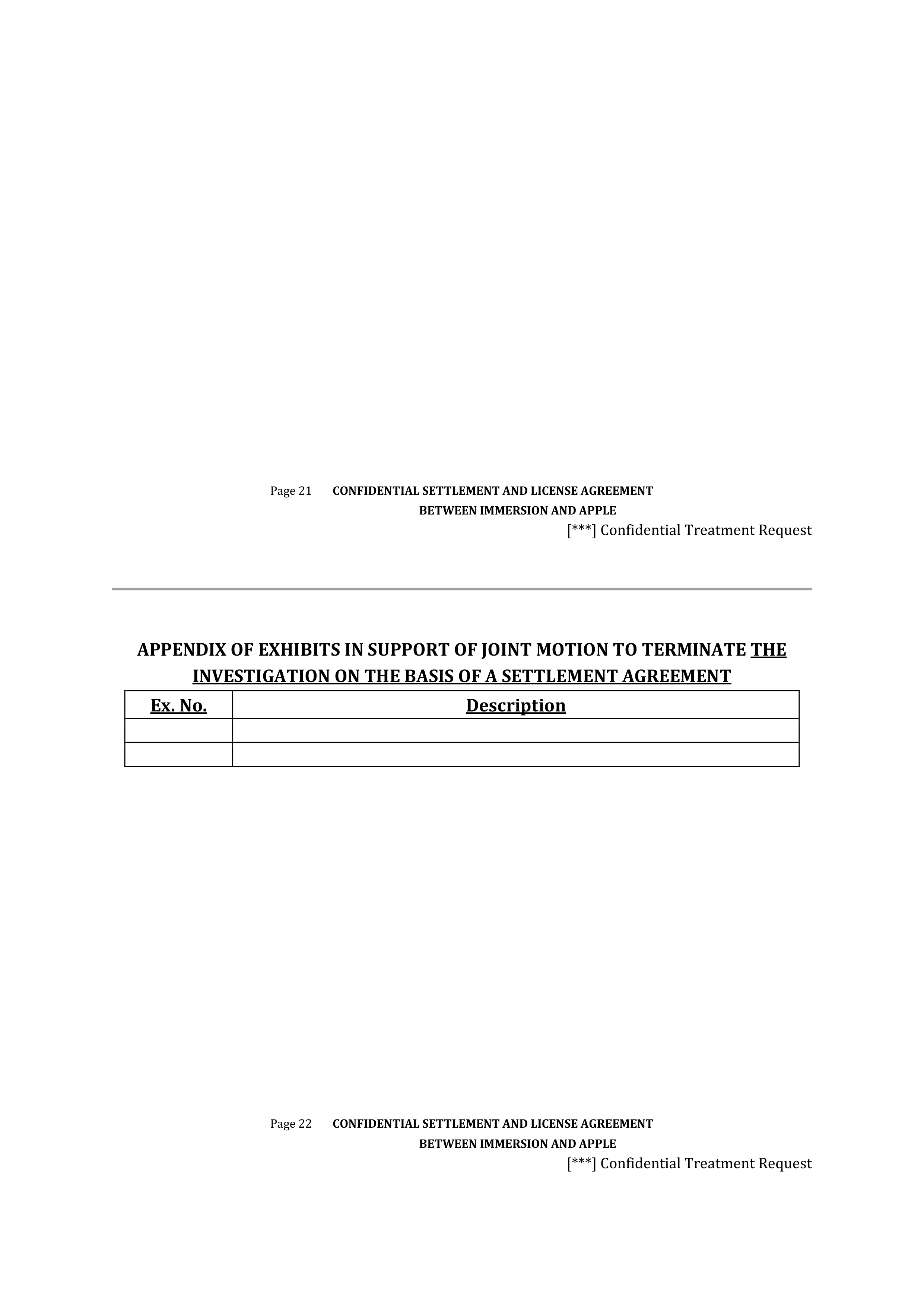 APPLE SETTLEMENT AND LICENSE AGREEMENT — page 25
