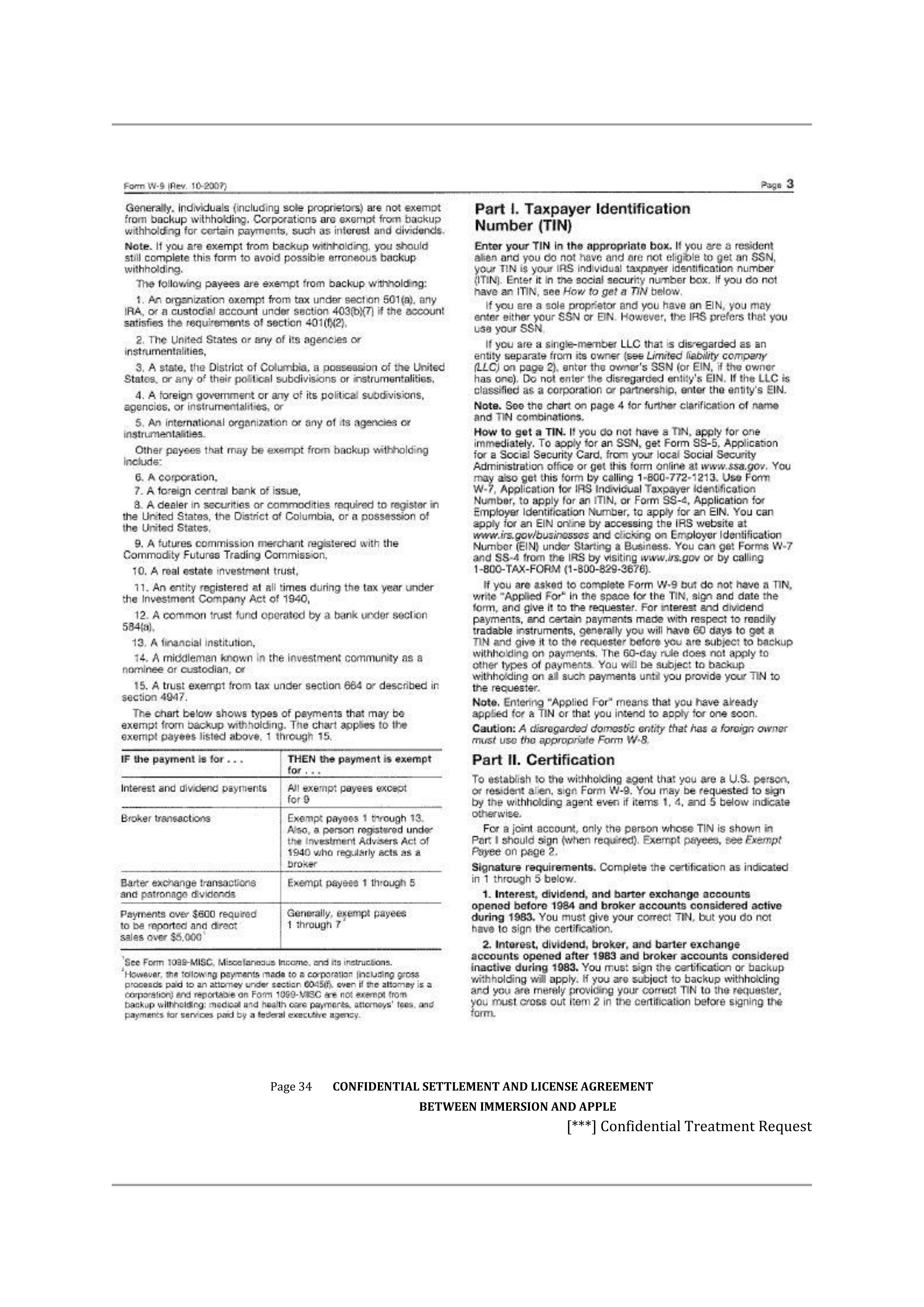 APPLE SETTLEMENT AND LICENSE AGREEMENT — page 37