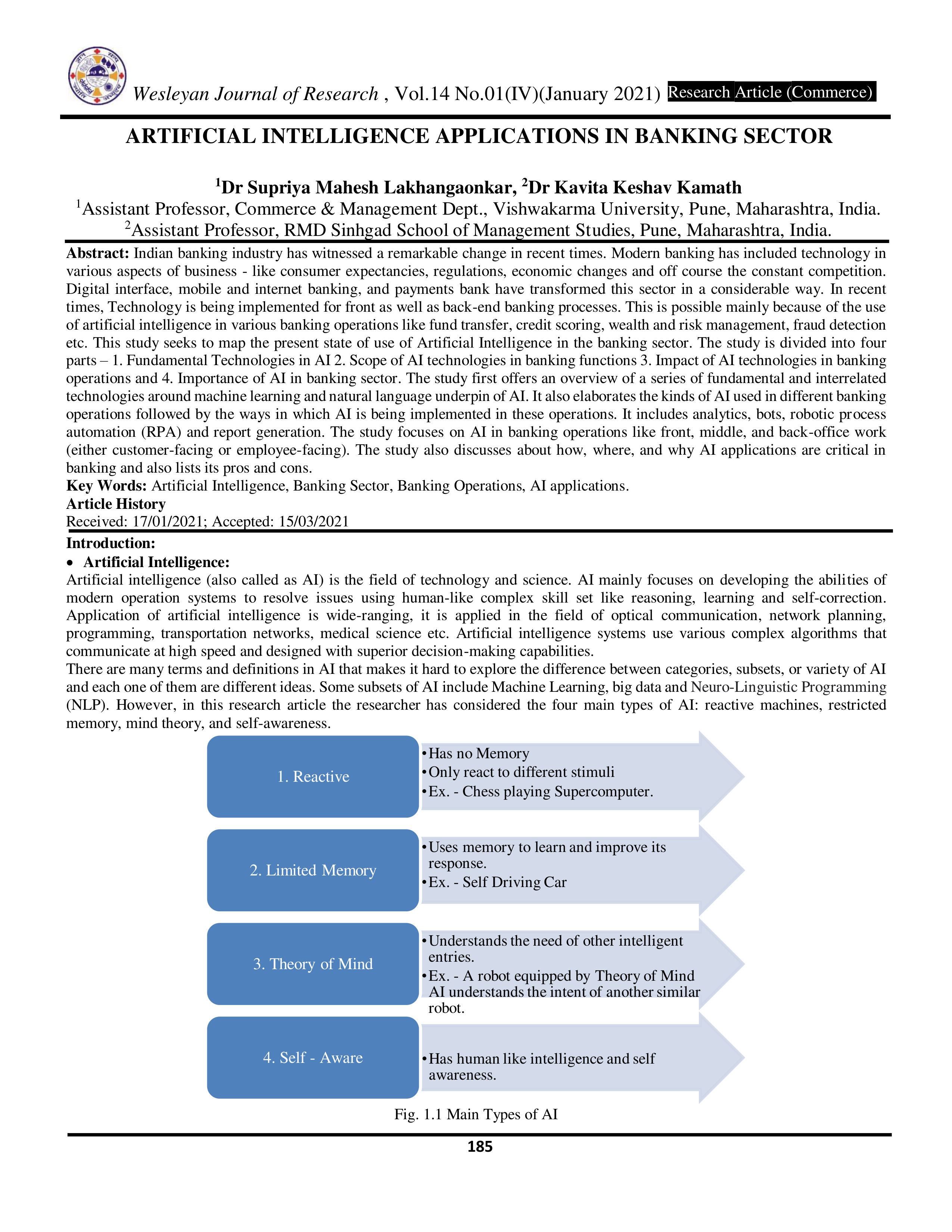 Artificial Intelligence Applications in Banking Sector — page 1