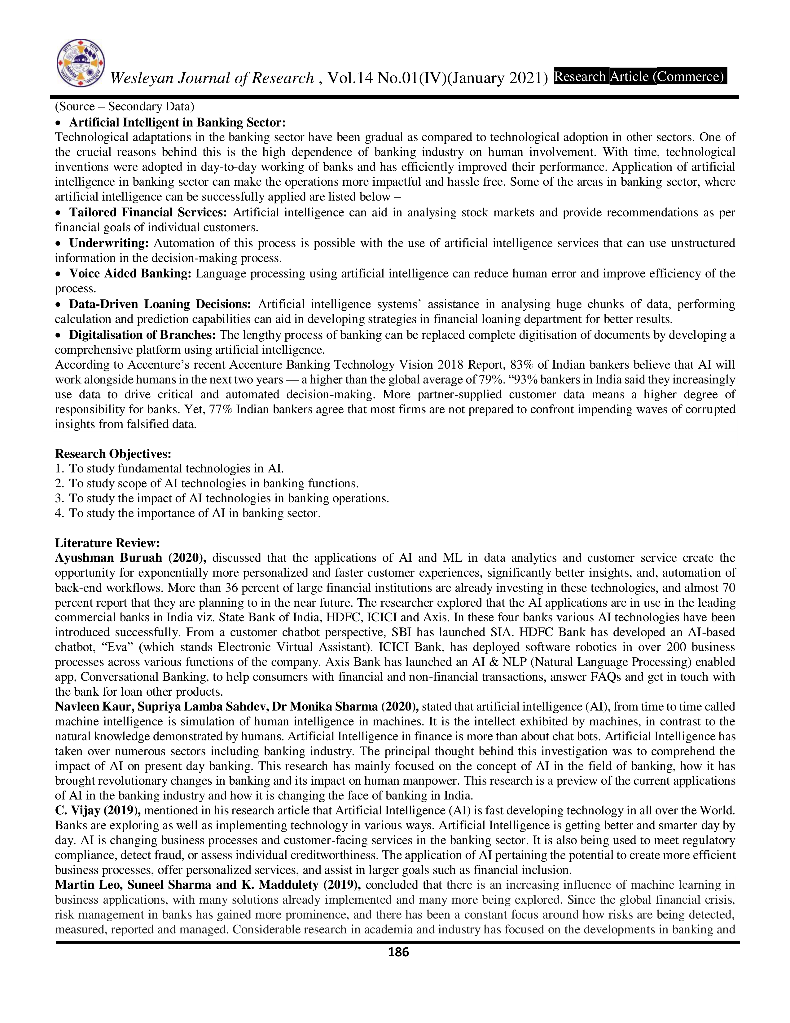 Artificial Intelligence Applications in Banking Sector — page 2