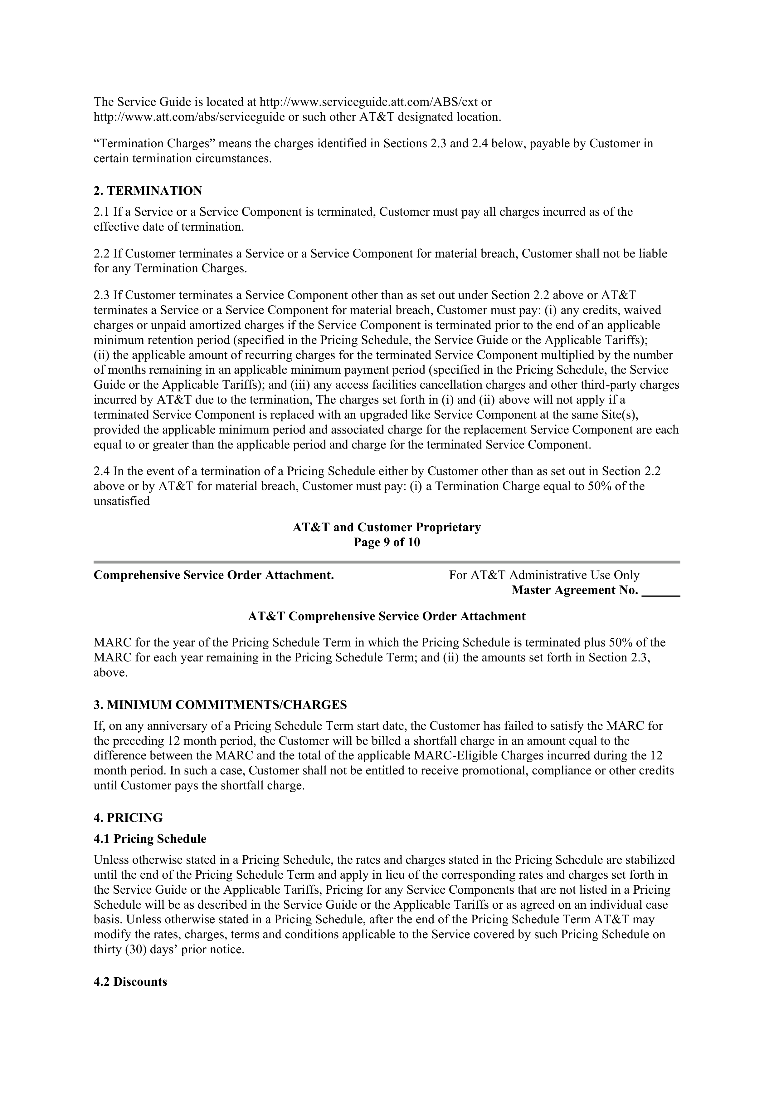 AT&T Master Agreement — page 11