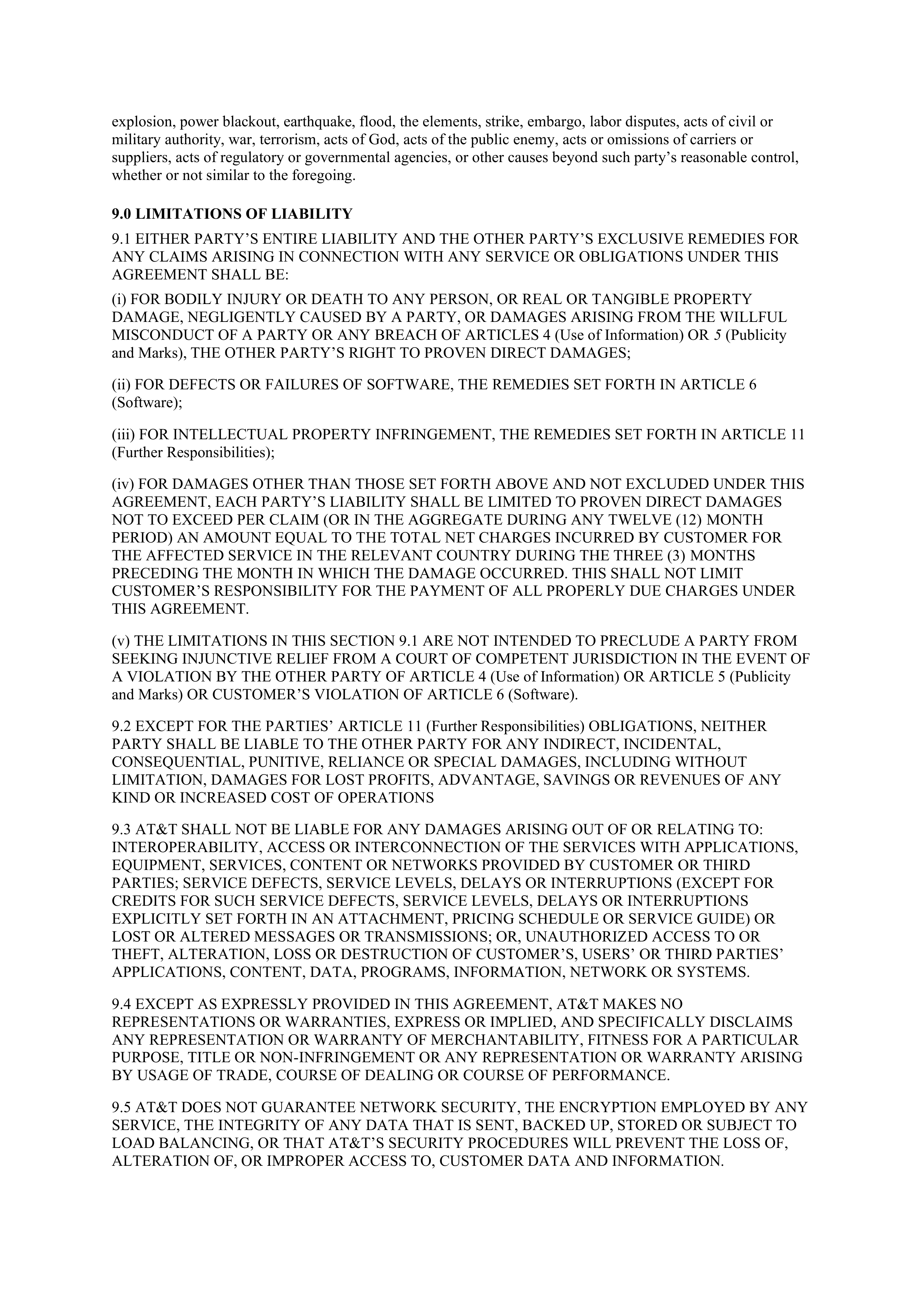 AT&T Master Agreement — page 6