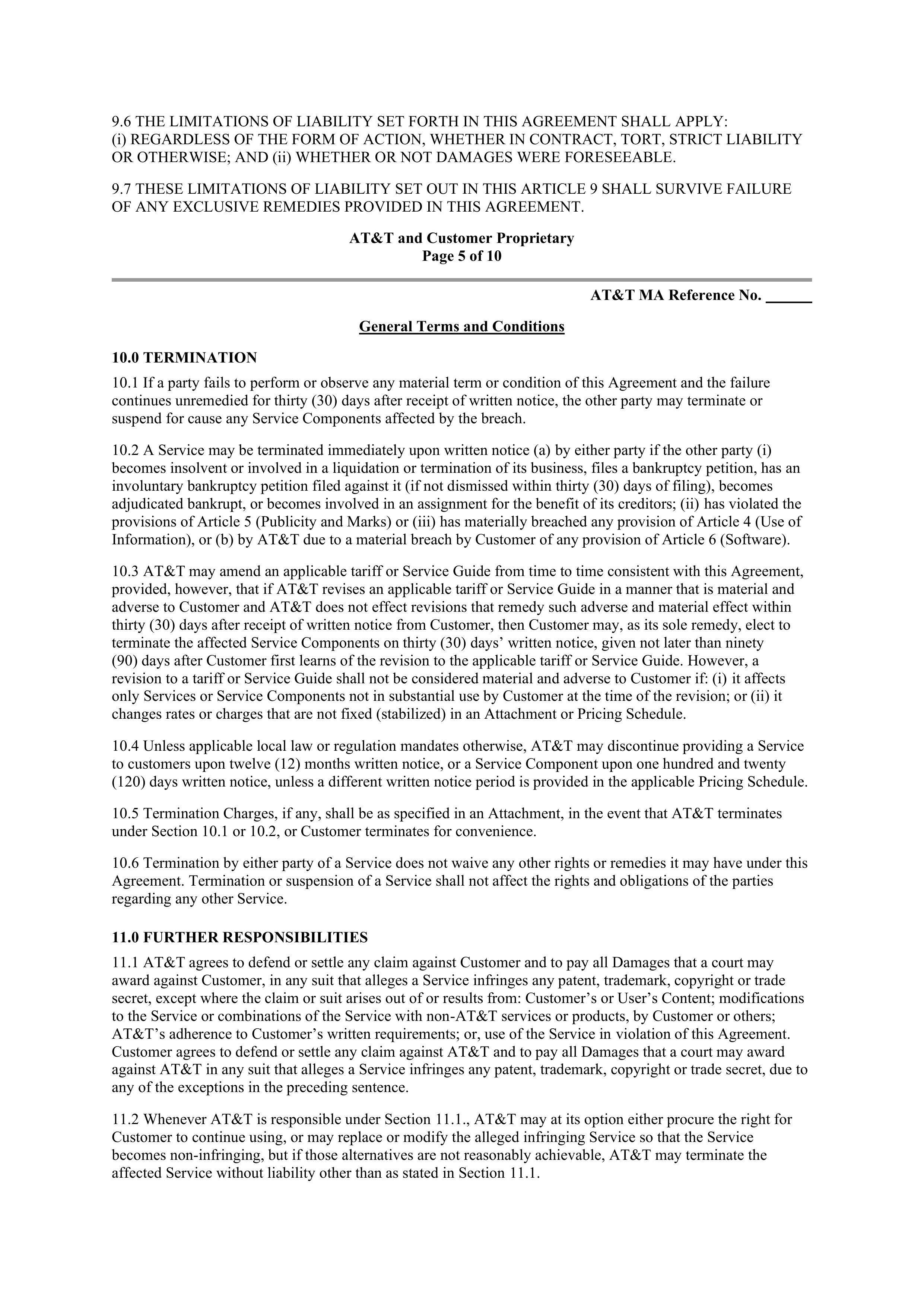 AT&T Master Agreement — page 7