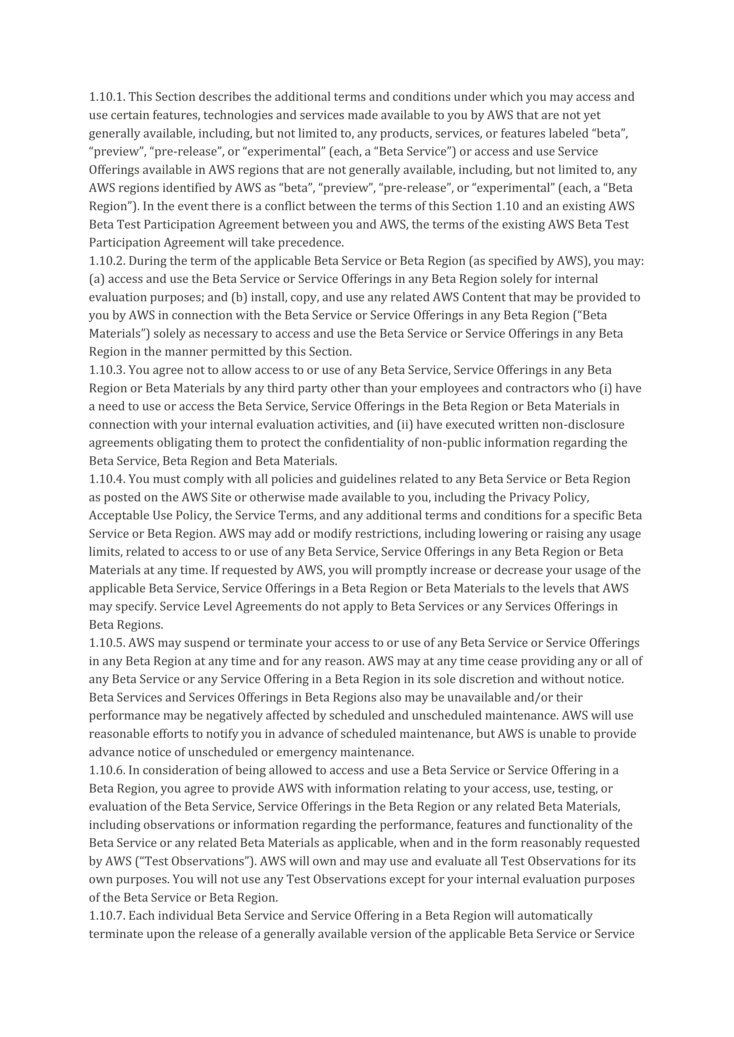 AWS Customer Agreement — page 13