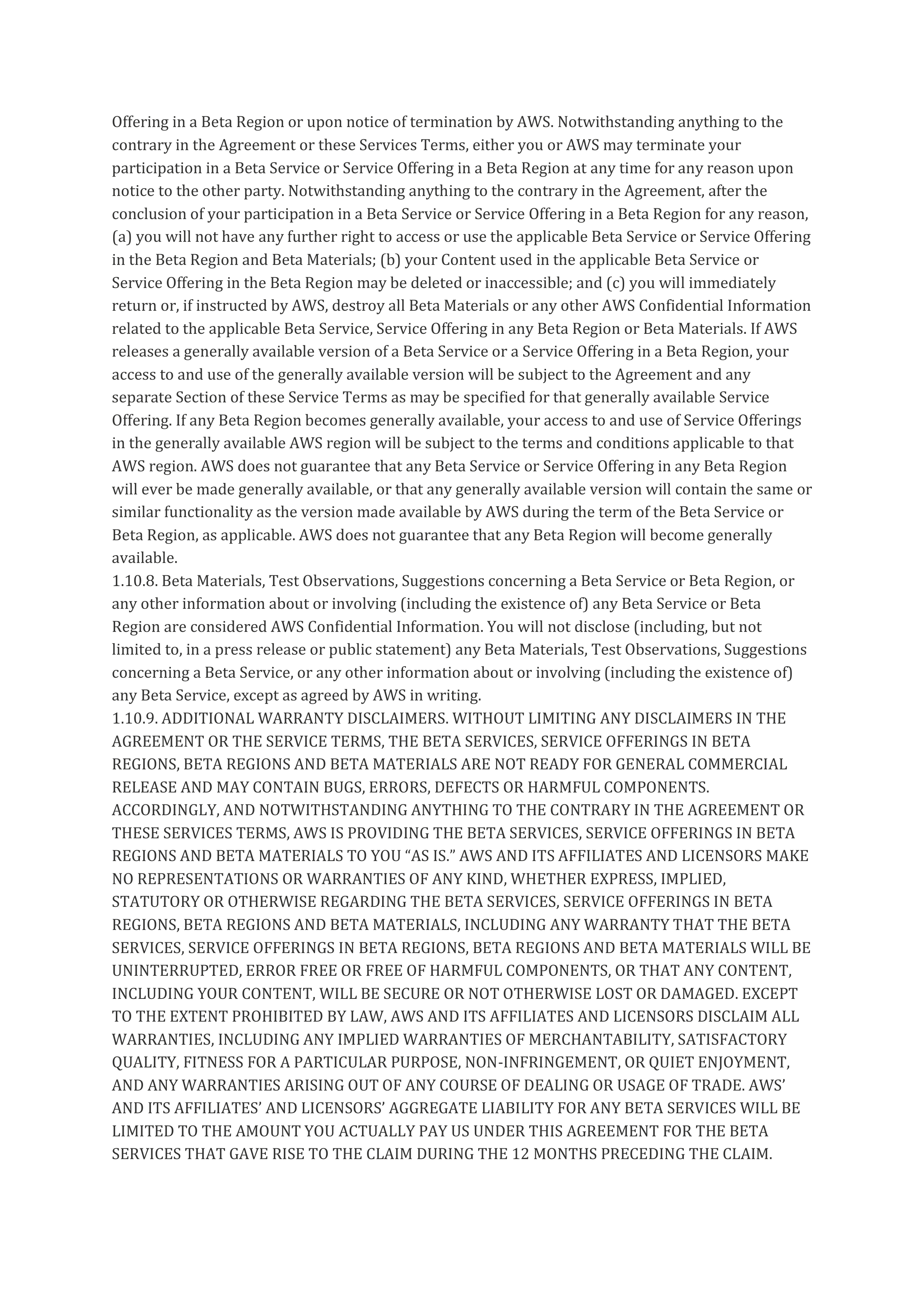 AWS Customer Agreement — page 14