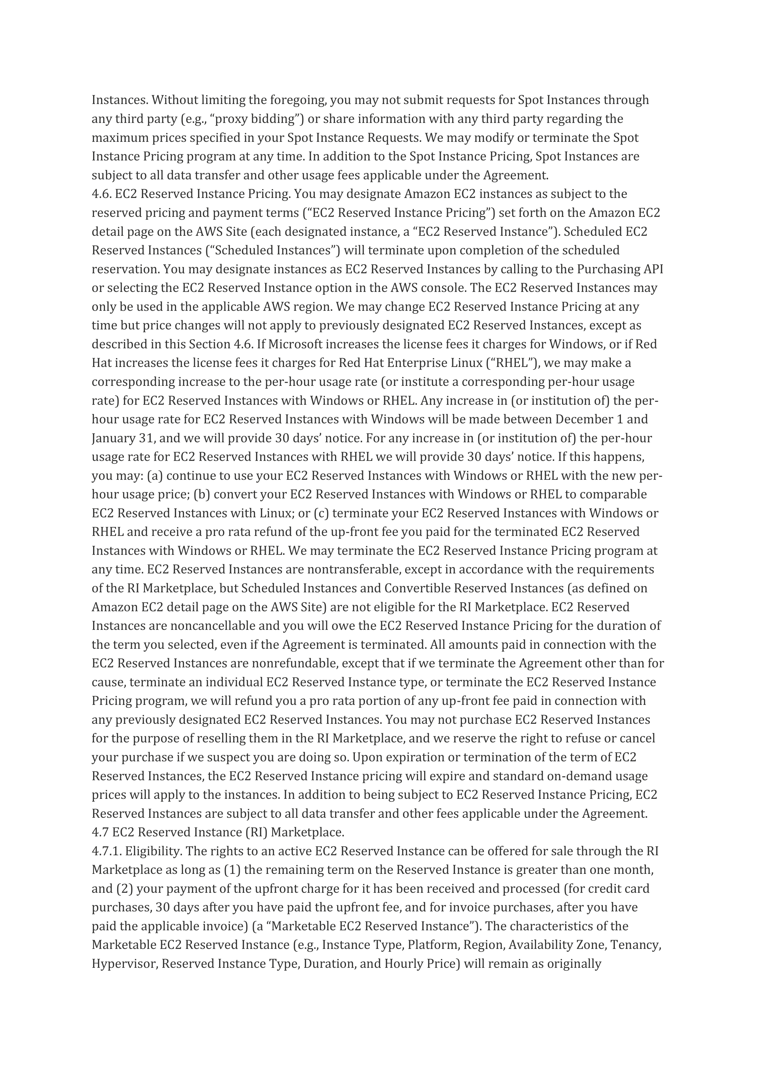 AWS Customer Agreement — page 18
