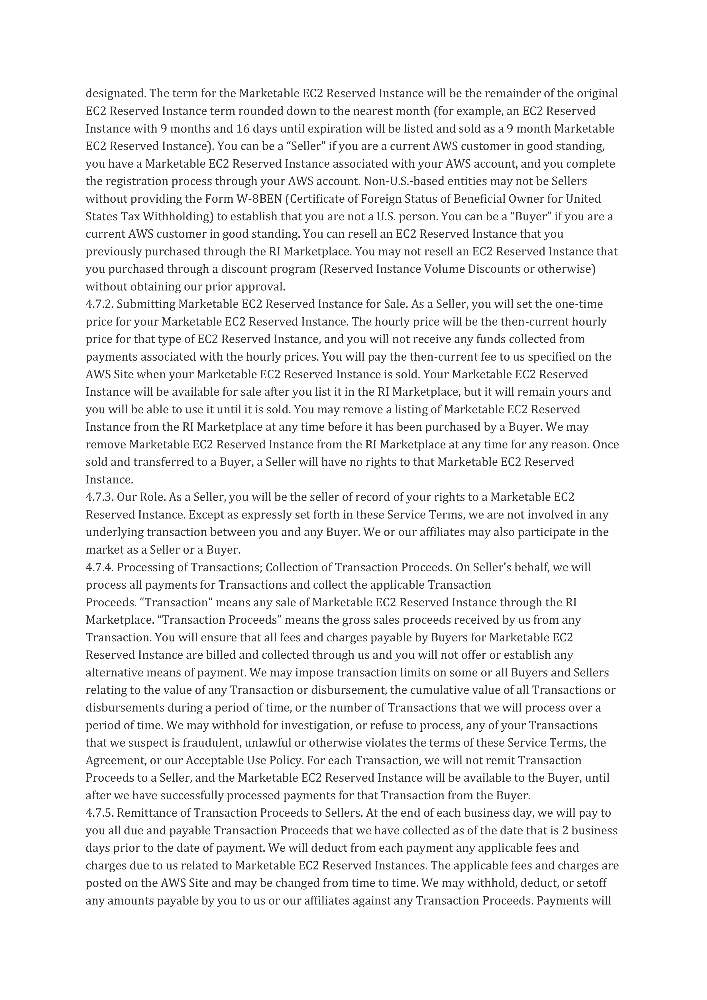 AWS Customer Agreement — page 19