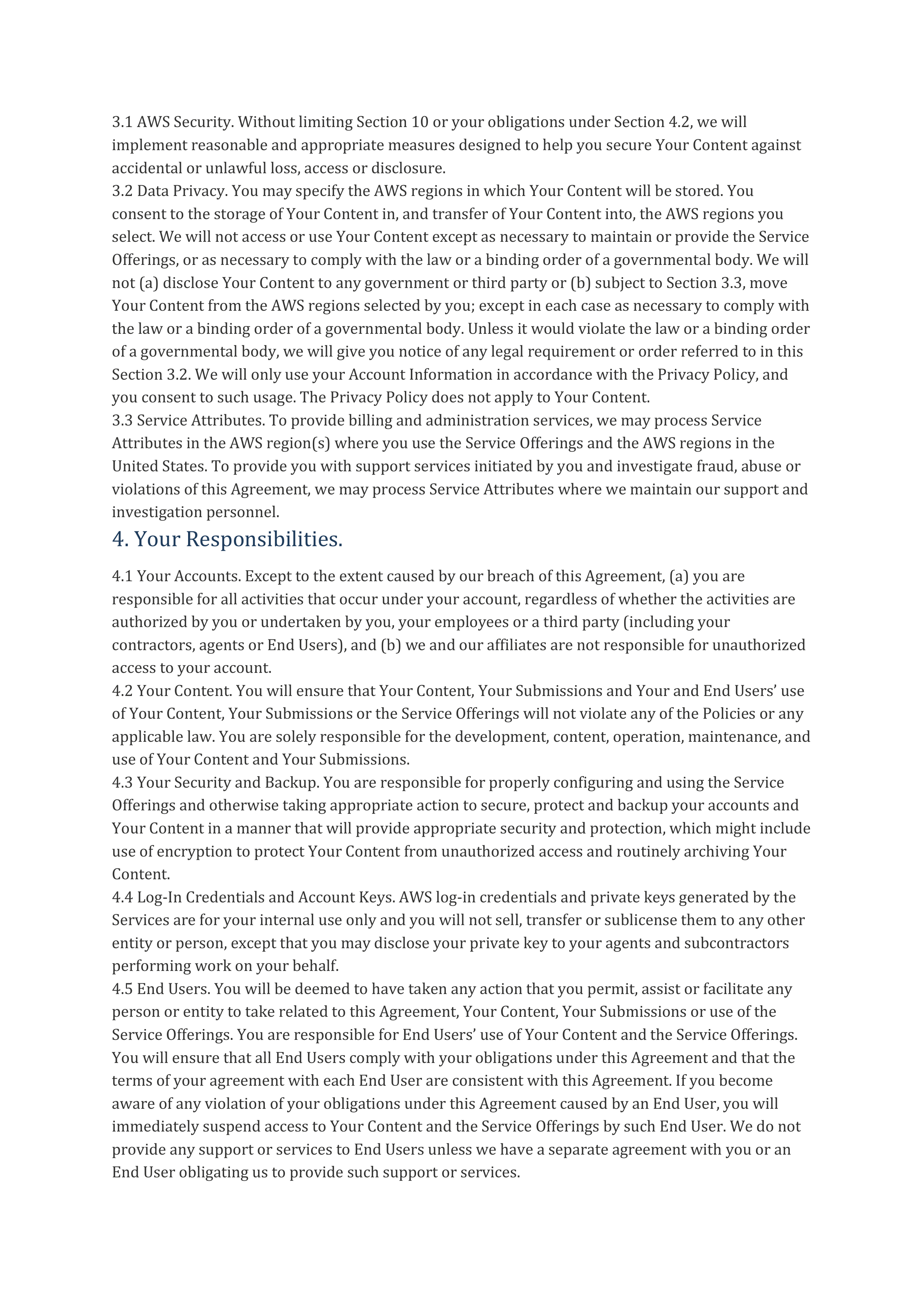 AWS Customer Agreement — page 2