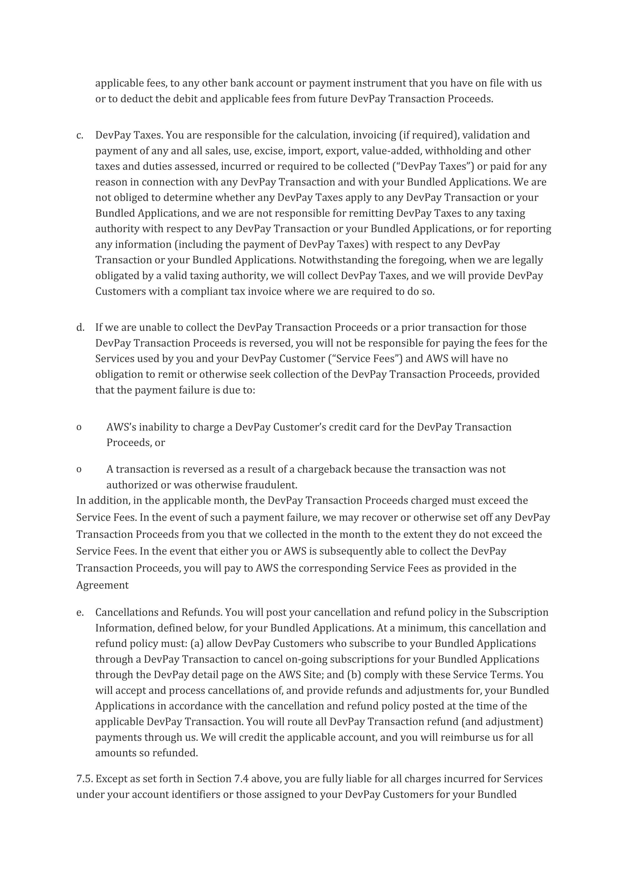 AWS Customer Agreement — page 25