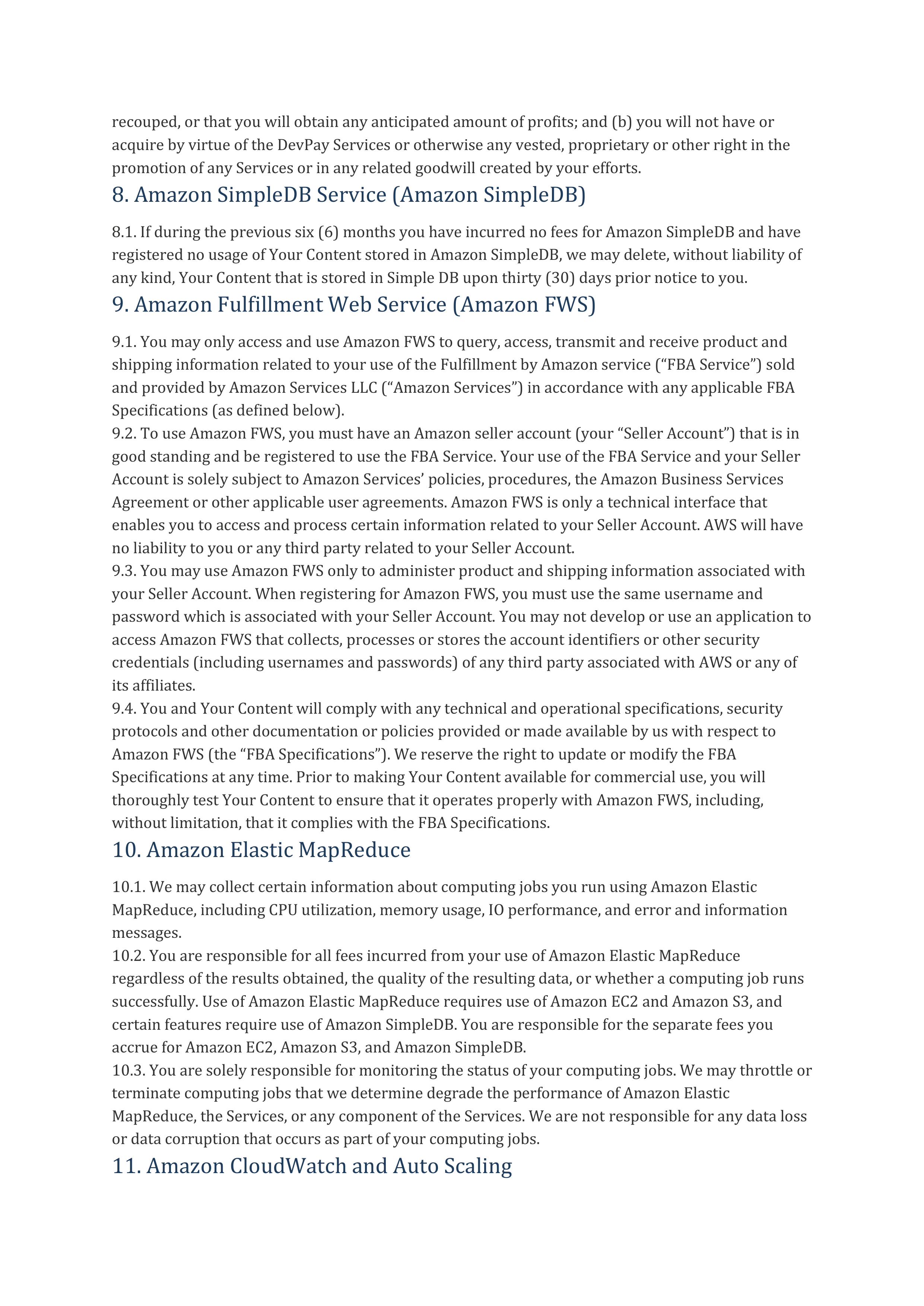 AWS Customer Agreement — page 27