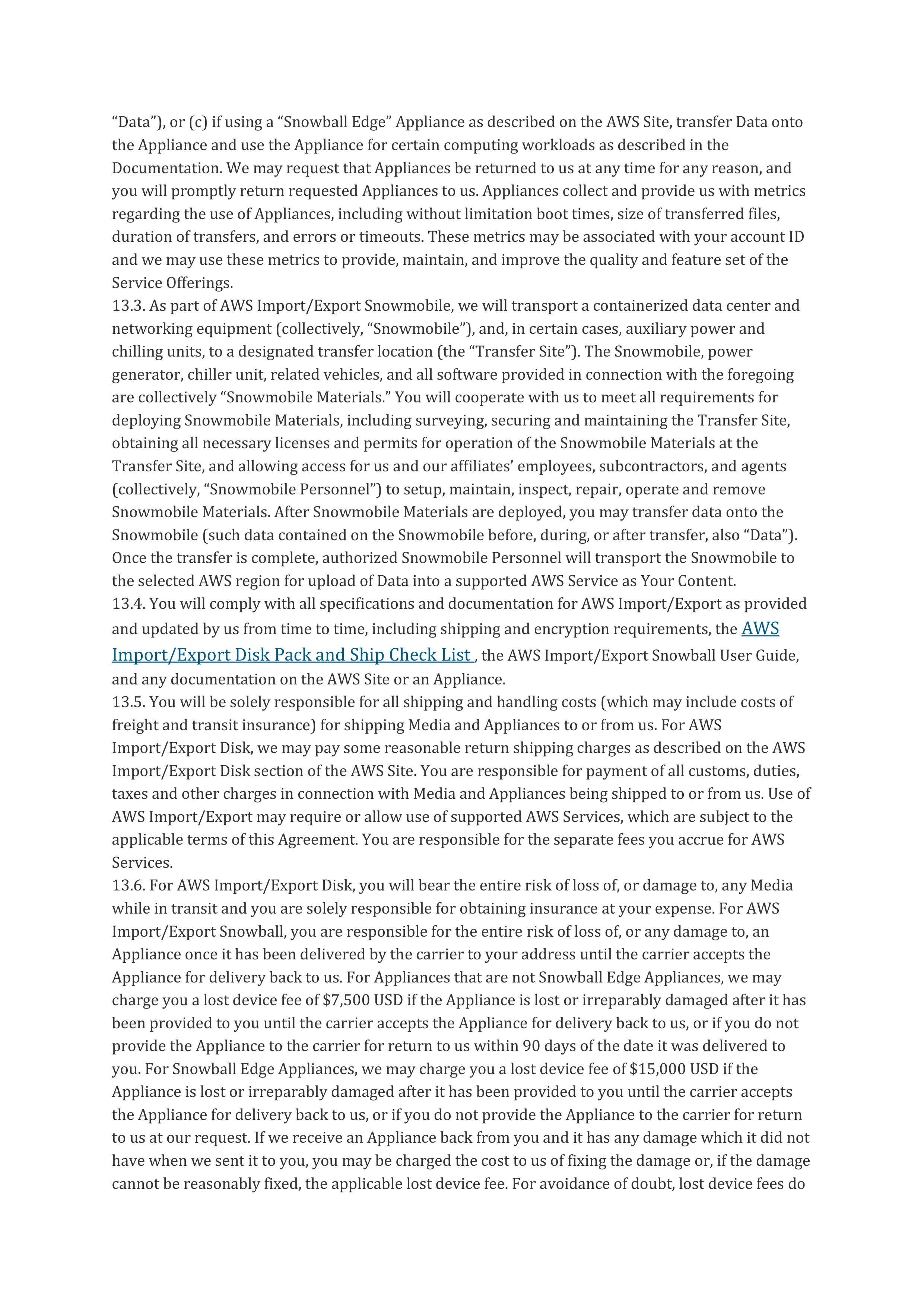 AWS Customer Agreement — page 29