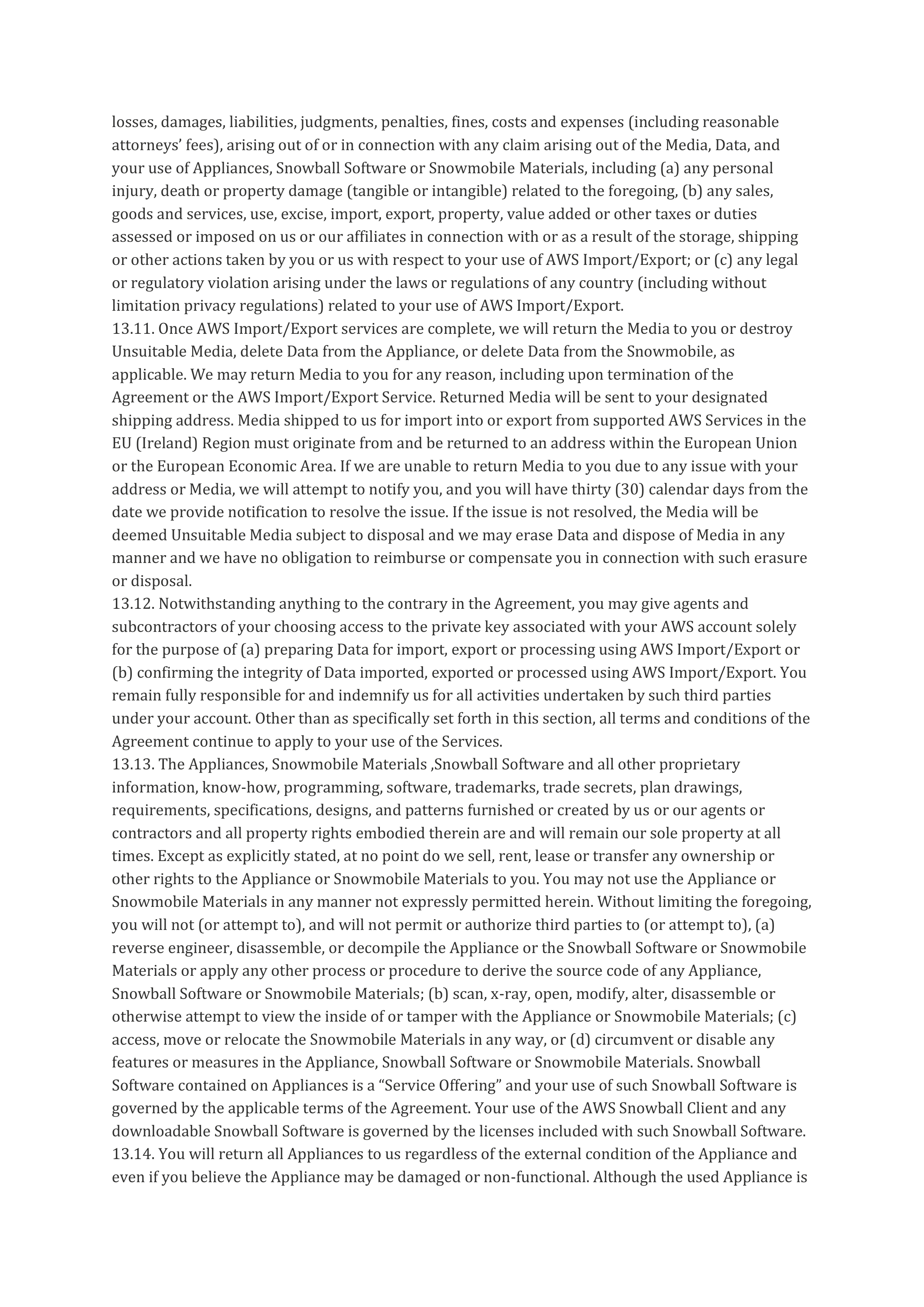 AWS Customer Agreement — page 31