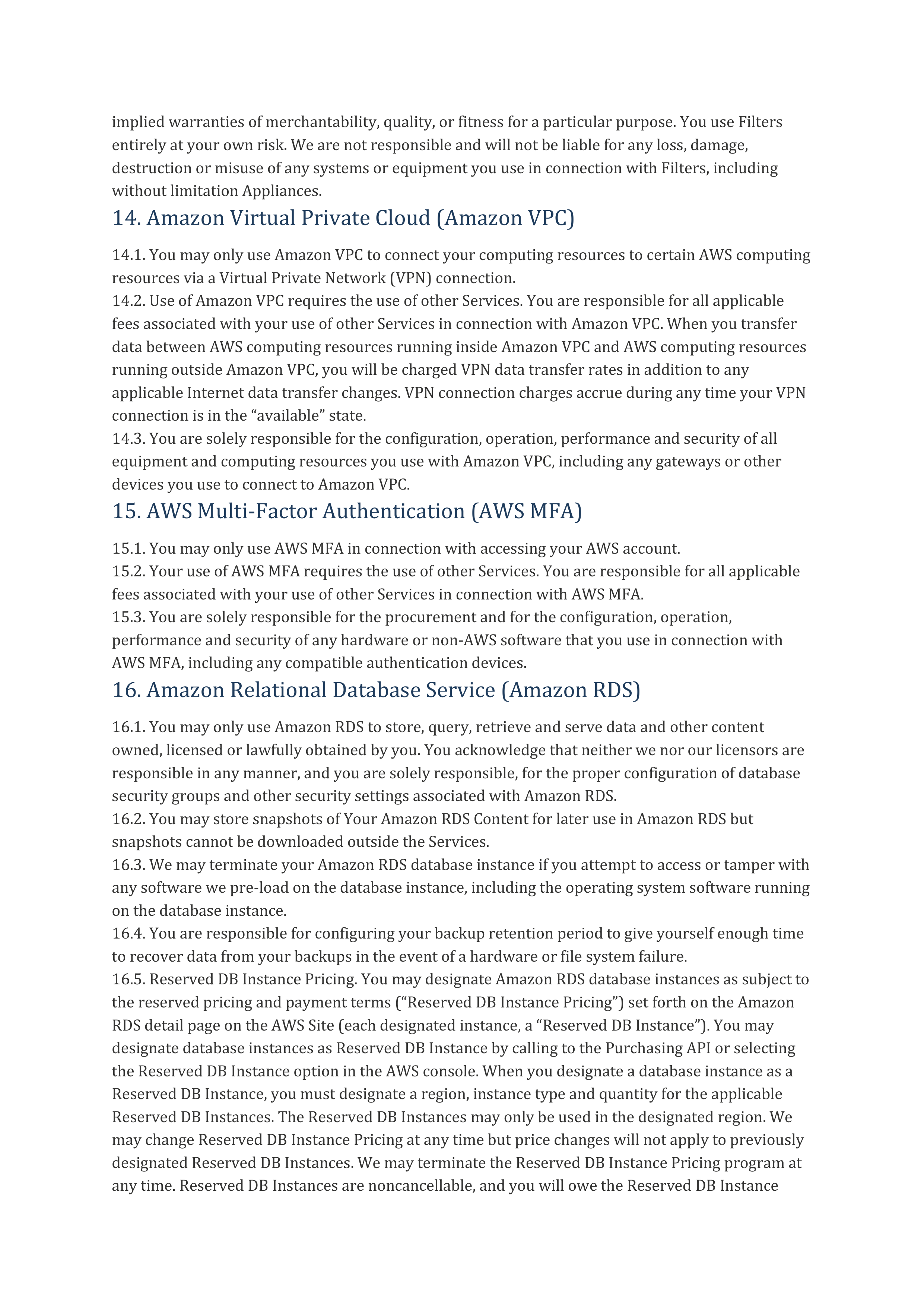 AWS Customer Agreement — page 33