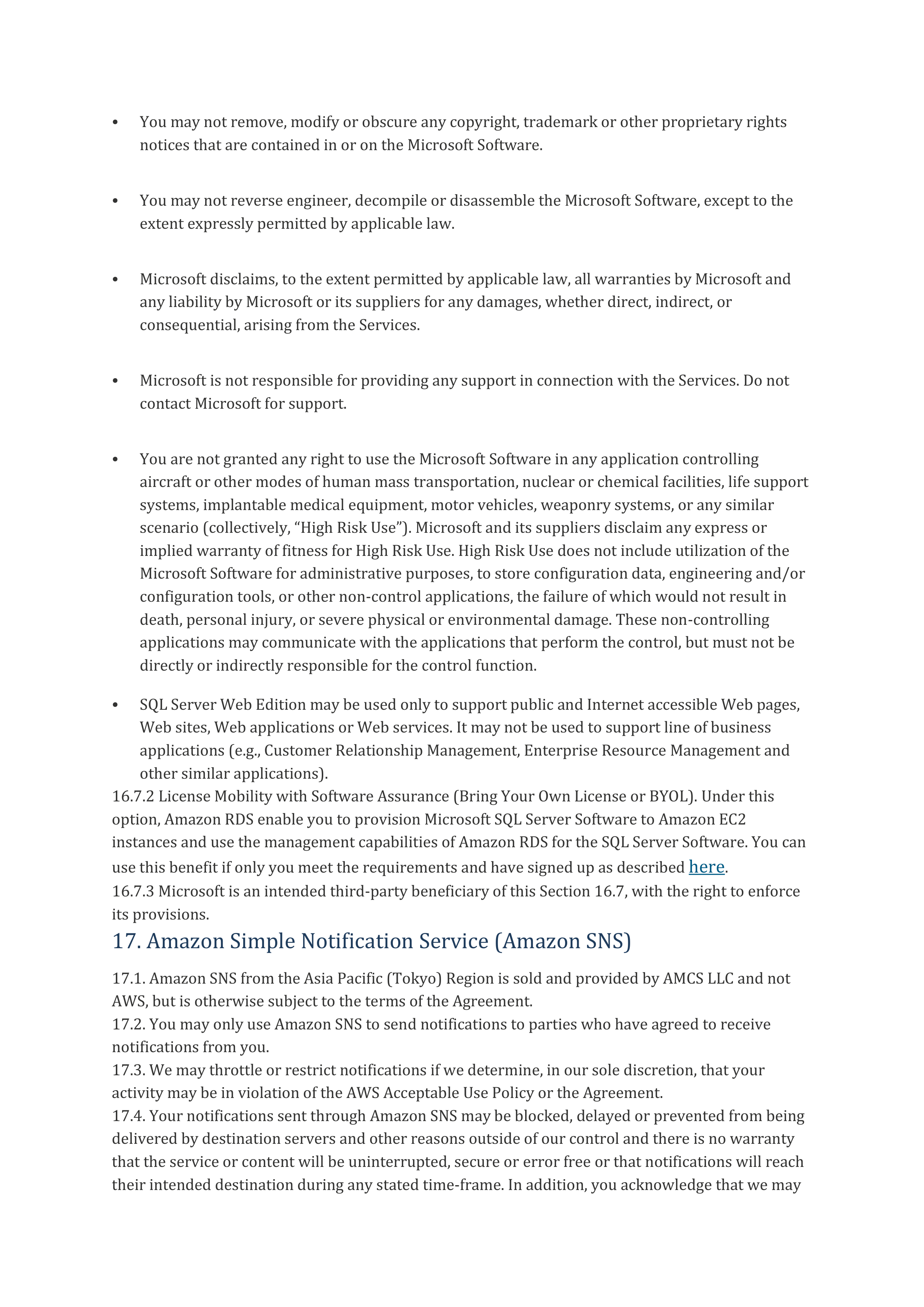 AWS Customer Agreement — page 36