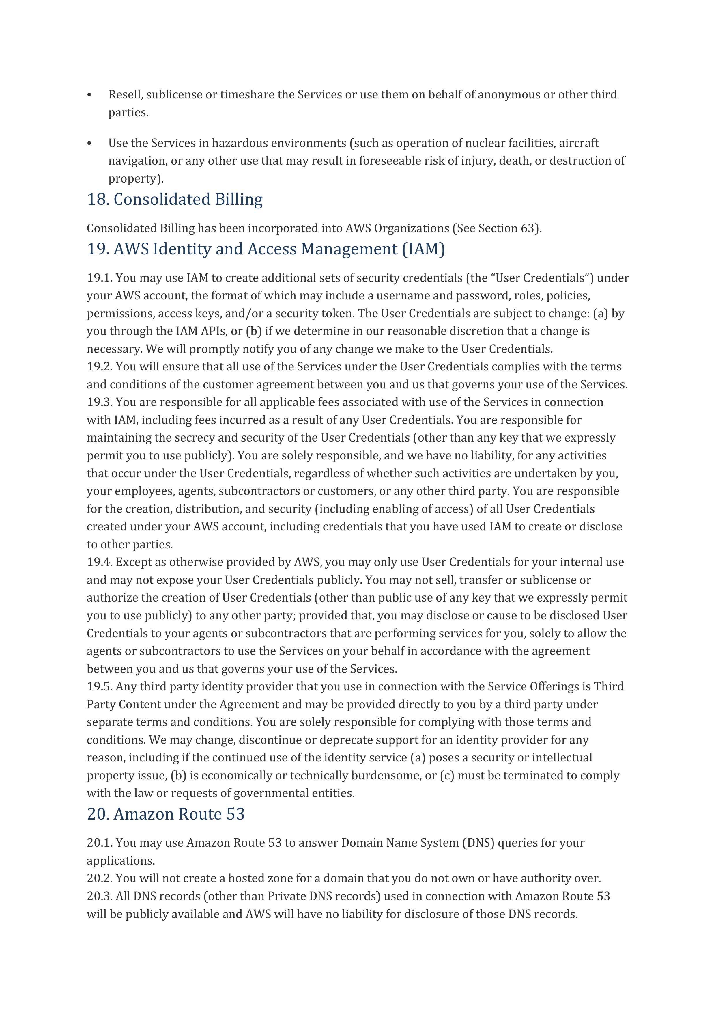 AWS Customer Agreement — page 38