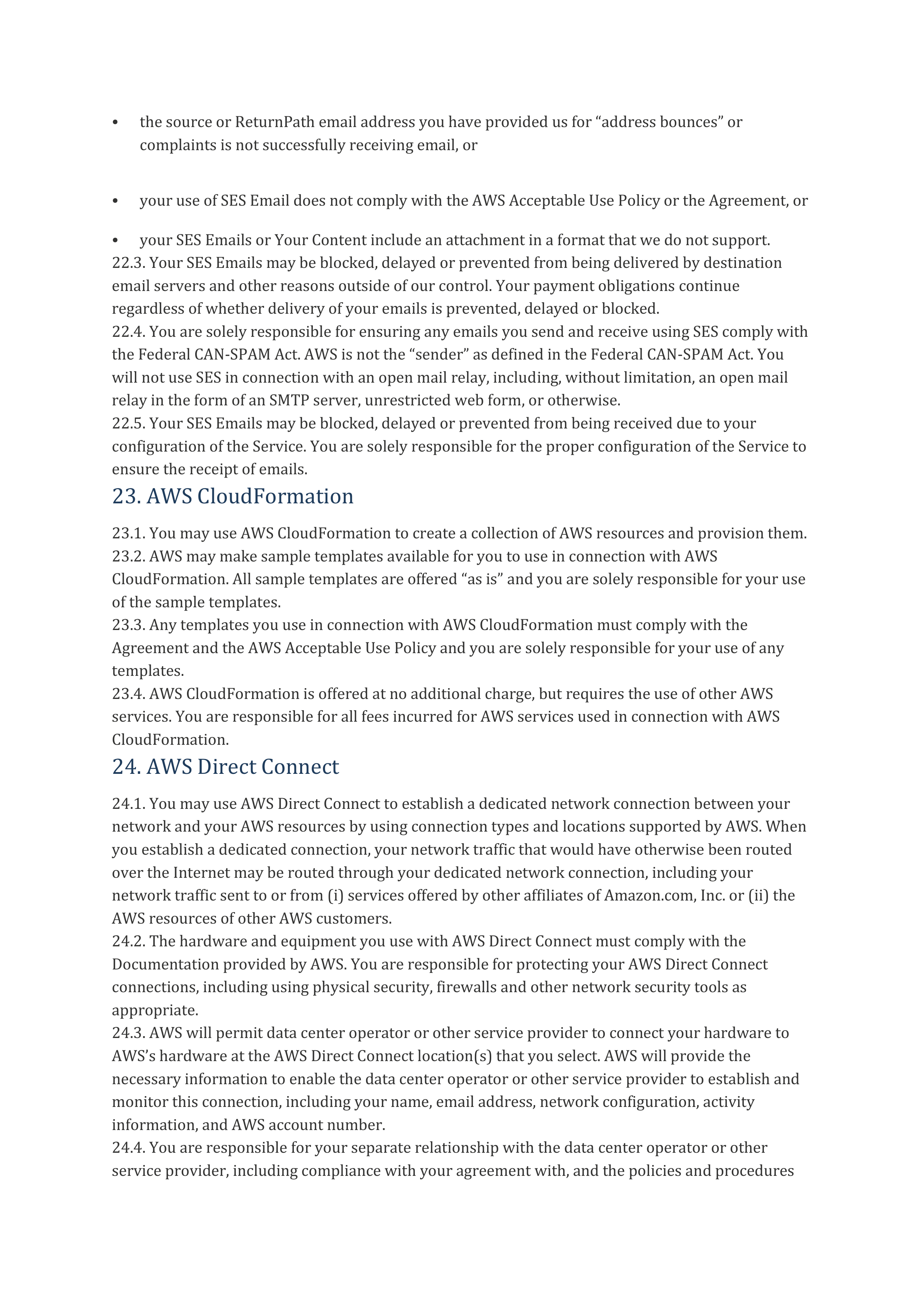 AWS Customer Agreement — page 40