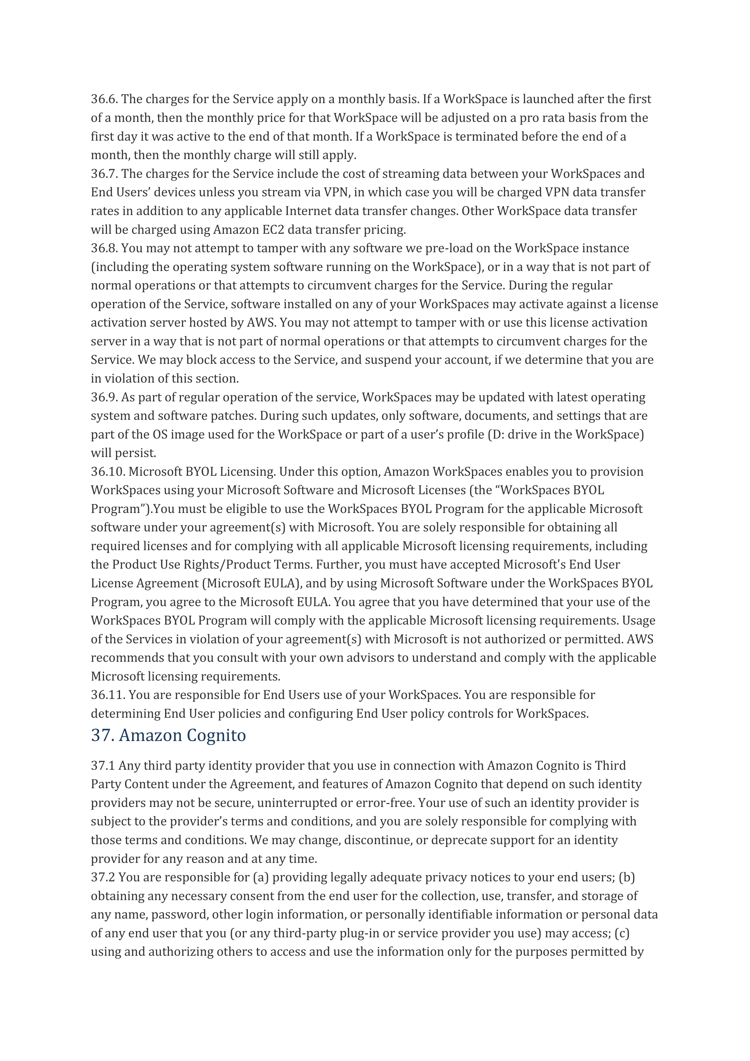 AWS Customer Agreement — page 47