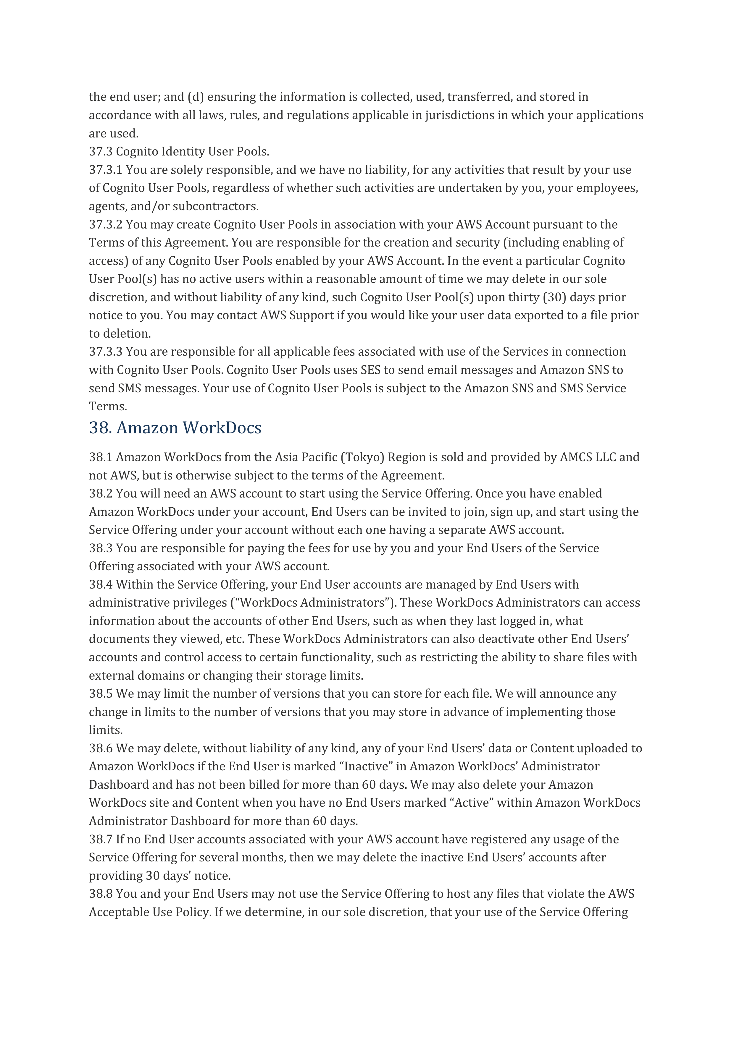 AWS Customer Agreement — page 48