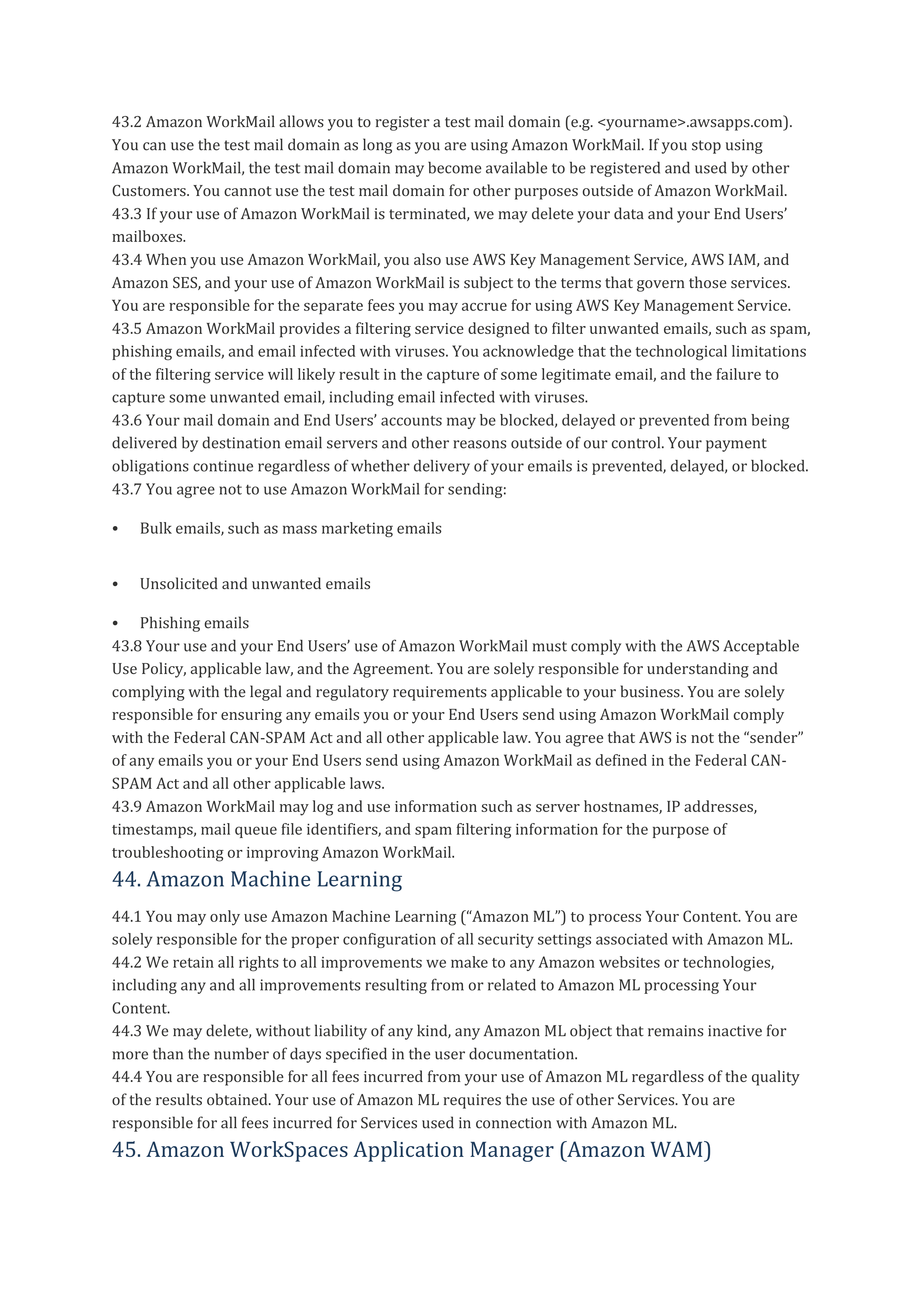 AWS Customer Agreement — page 50