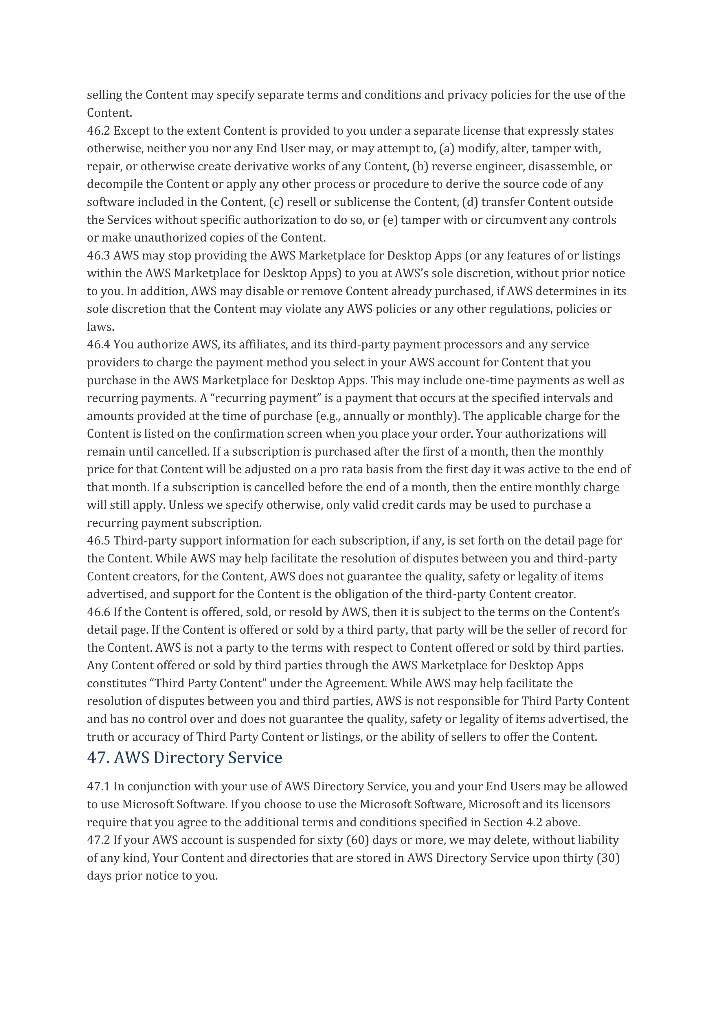 AWS Customer Agreement — page 52
