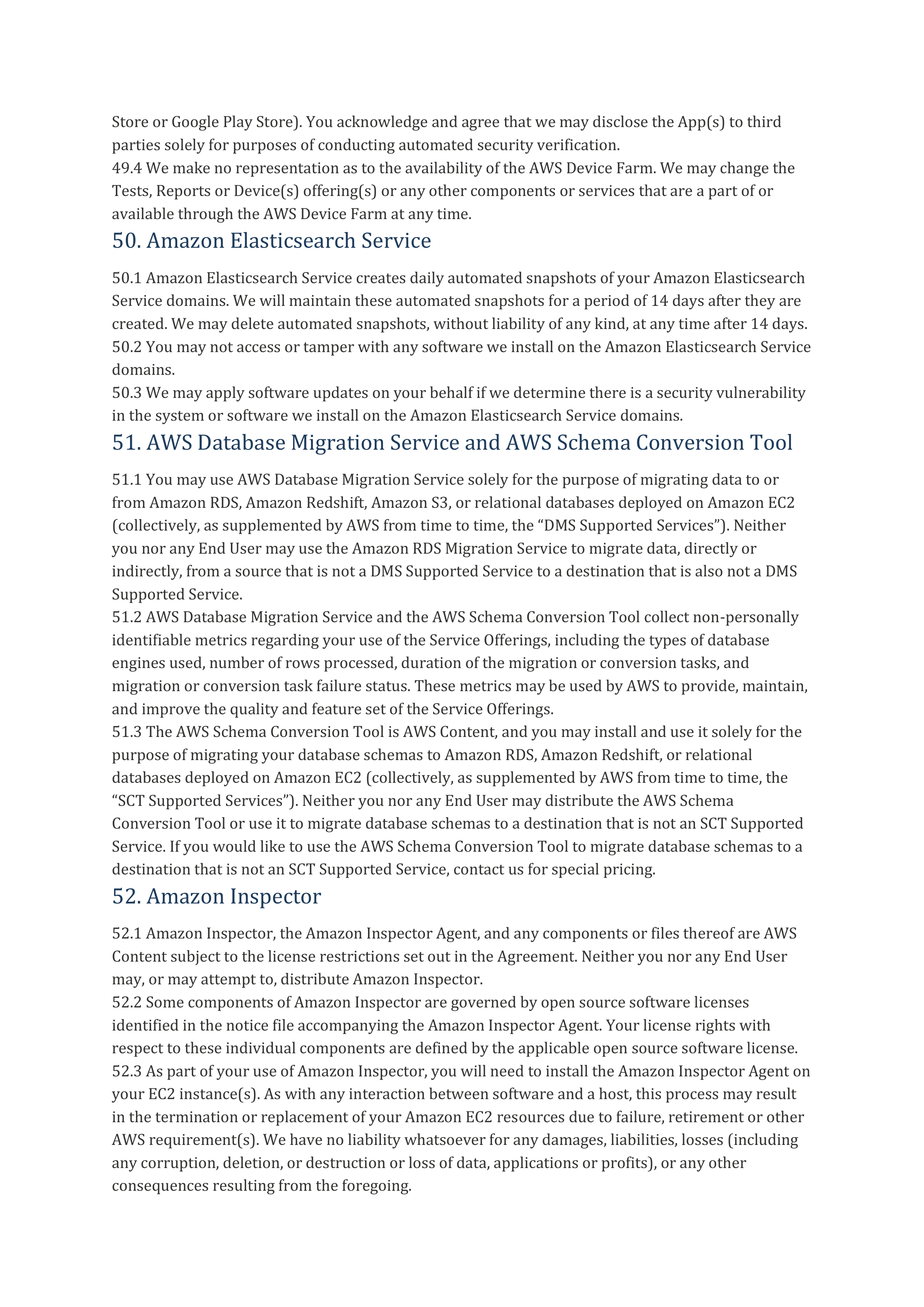 AWS Customer Agreement — page 54