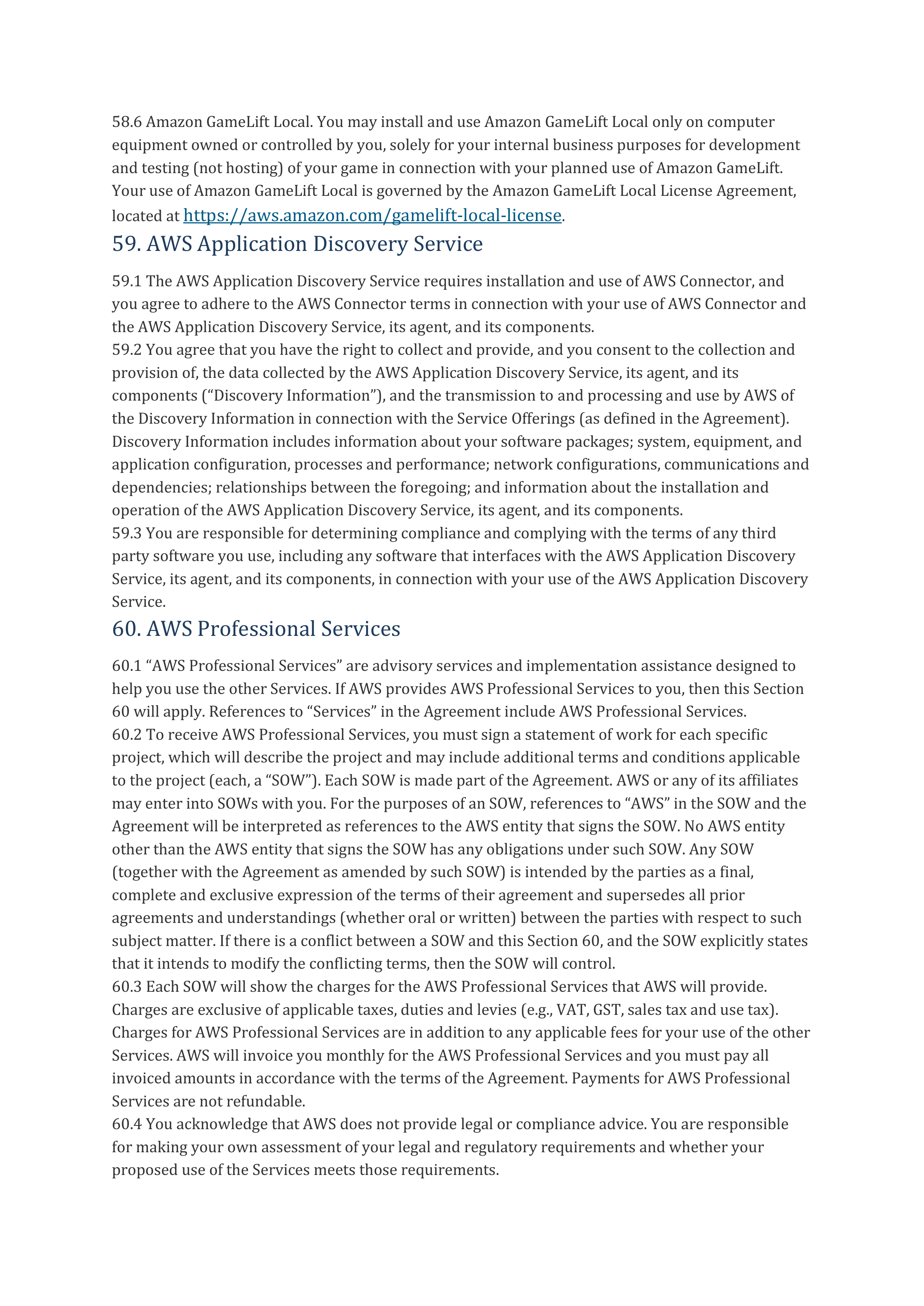 AWS Customer Agreement — page 60