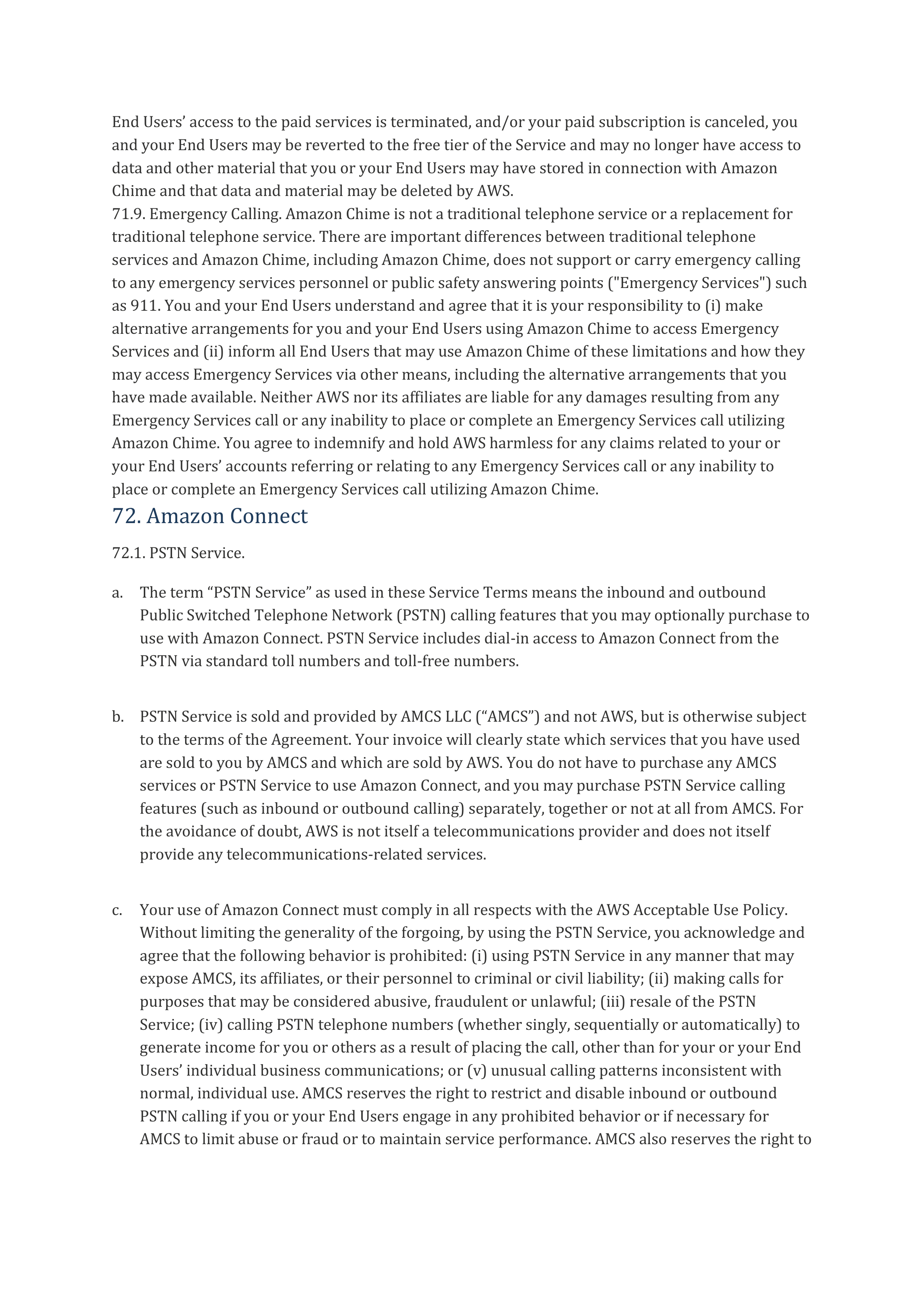 AWS Customer Agreement — page 67