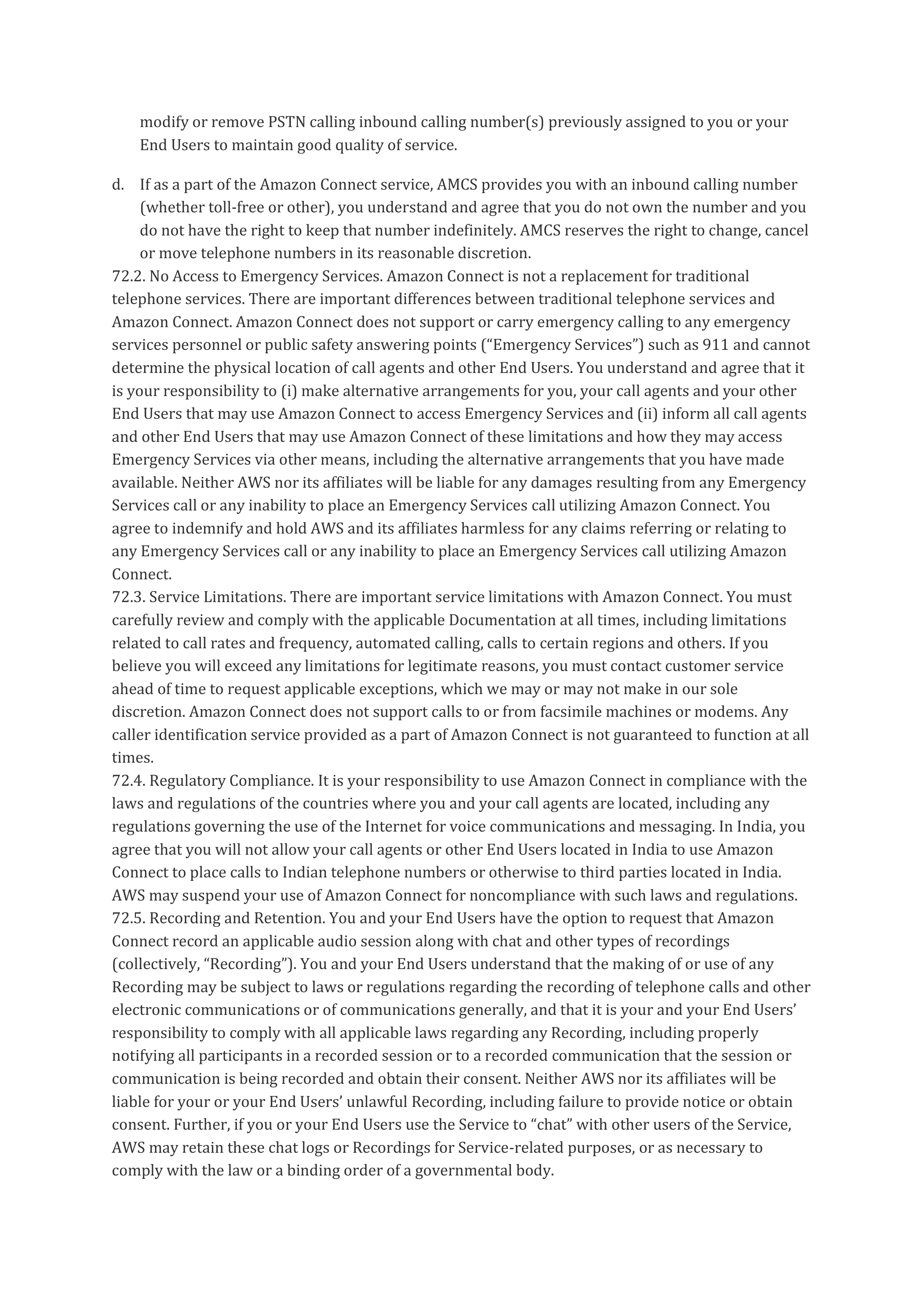 AWS Customer Agreement — page 68