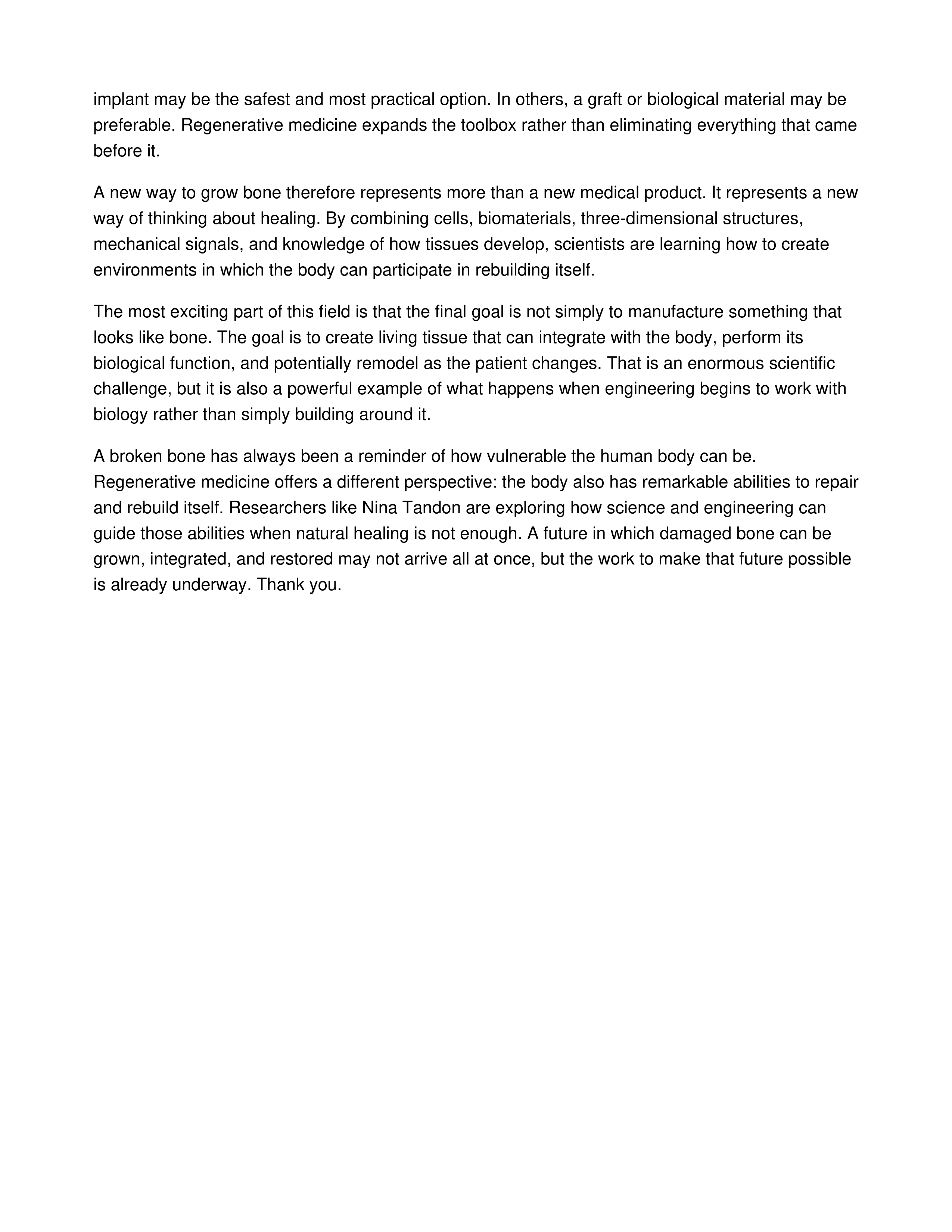 A New Way to Grow Bone Informative Speech — page 3