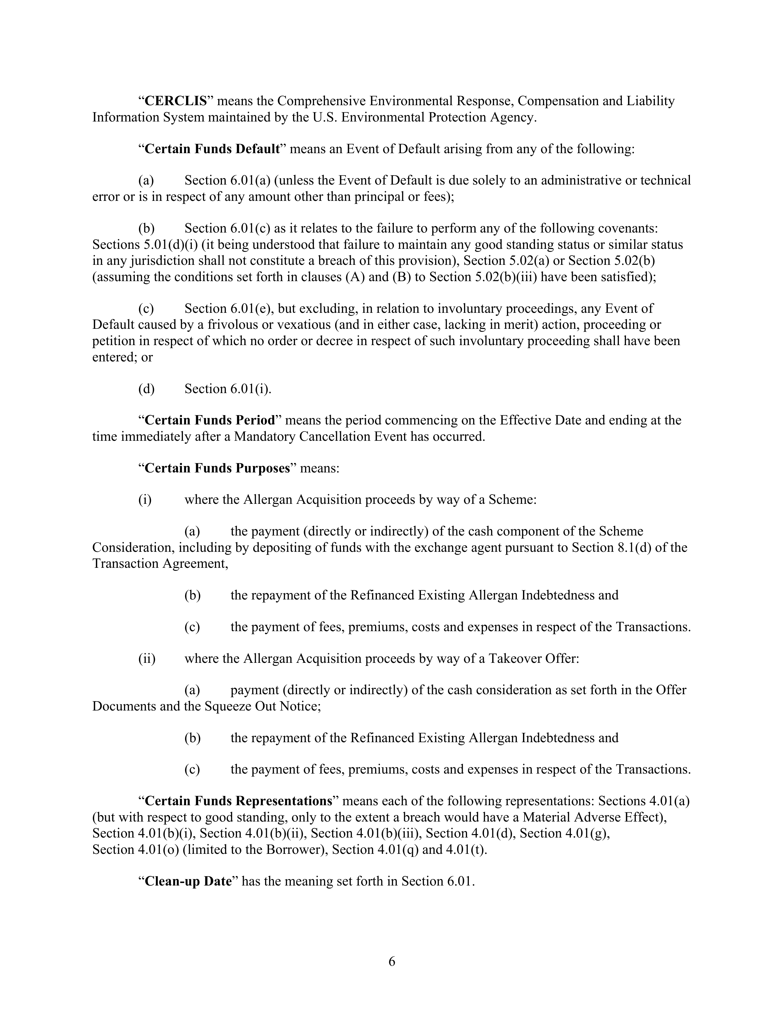 AbbVie Bridge Credit Agreement — page 10