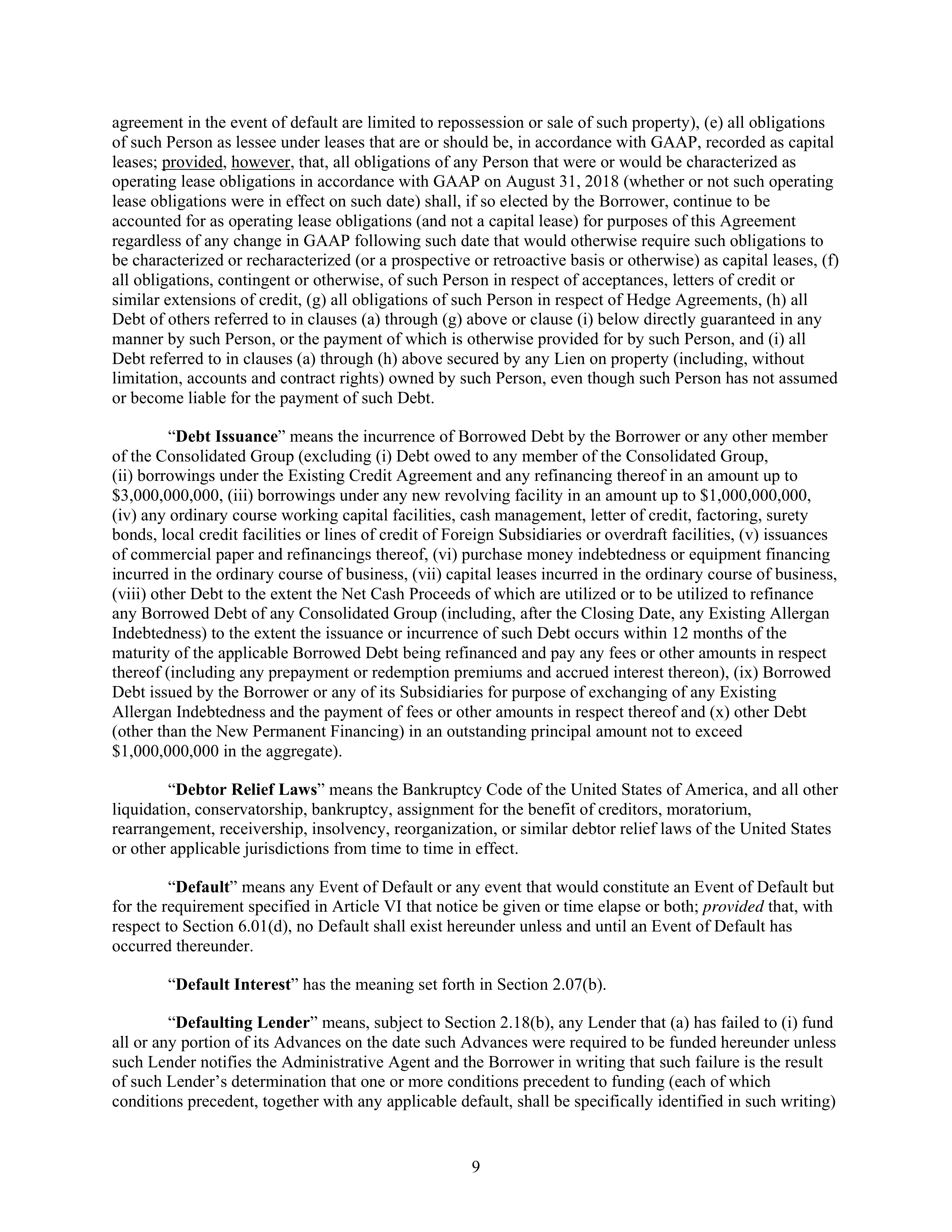 AbbVie Bridge Credit Agreement — page 13