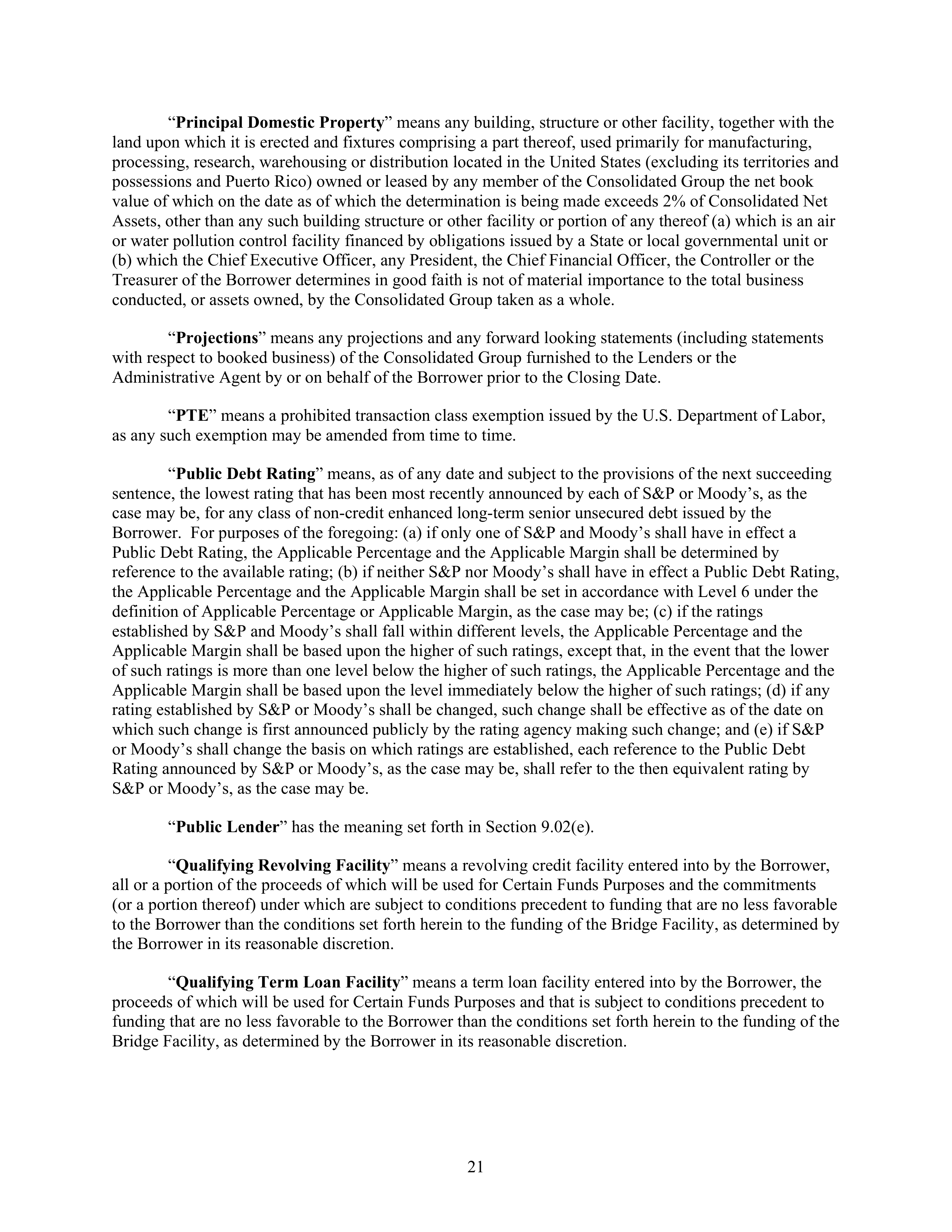 AbbVie Bridge Credit Agreement — page 25