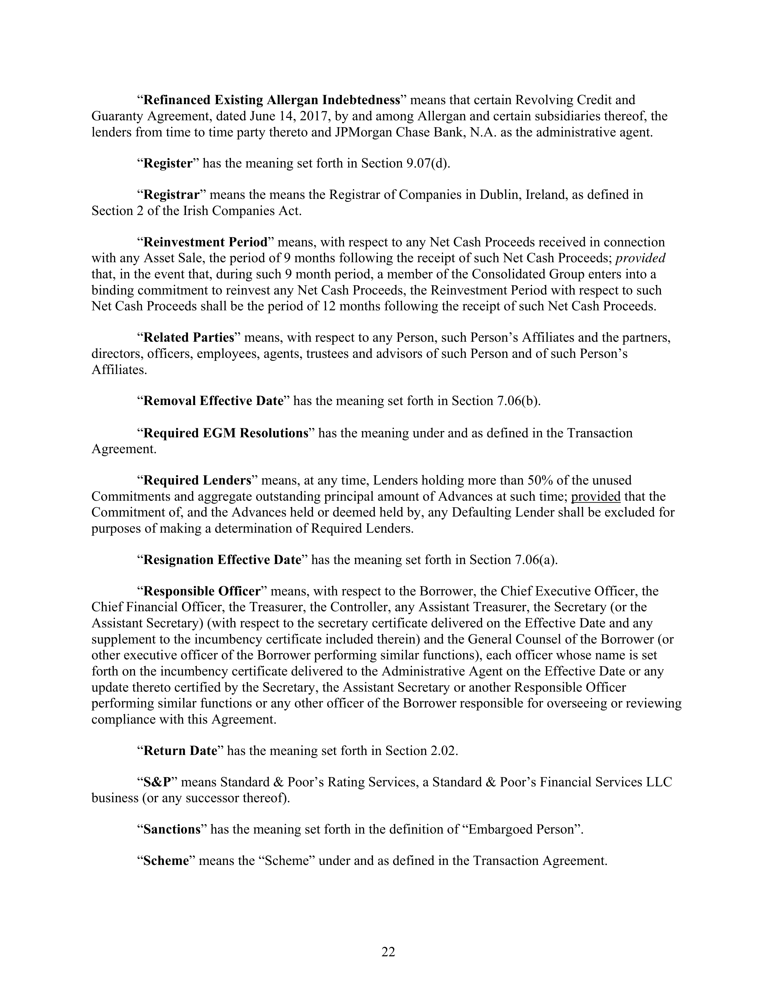 AbbVie Bridge Credit Agreement — page 26
