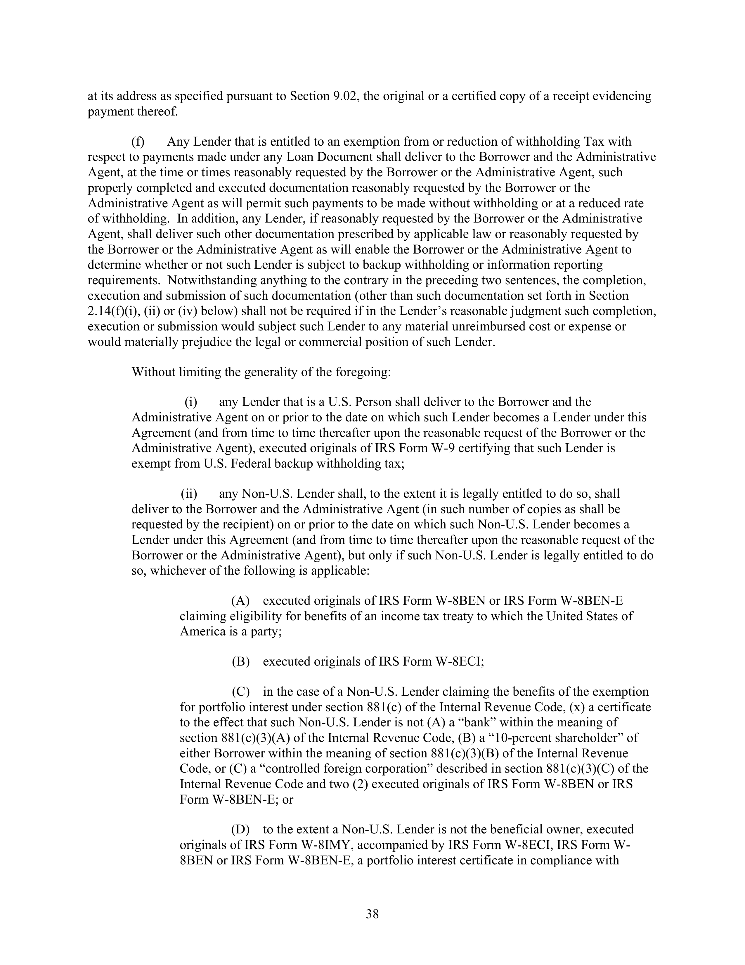 AbbVie Bridge Credit Agreement — page 42