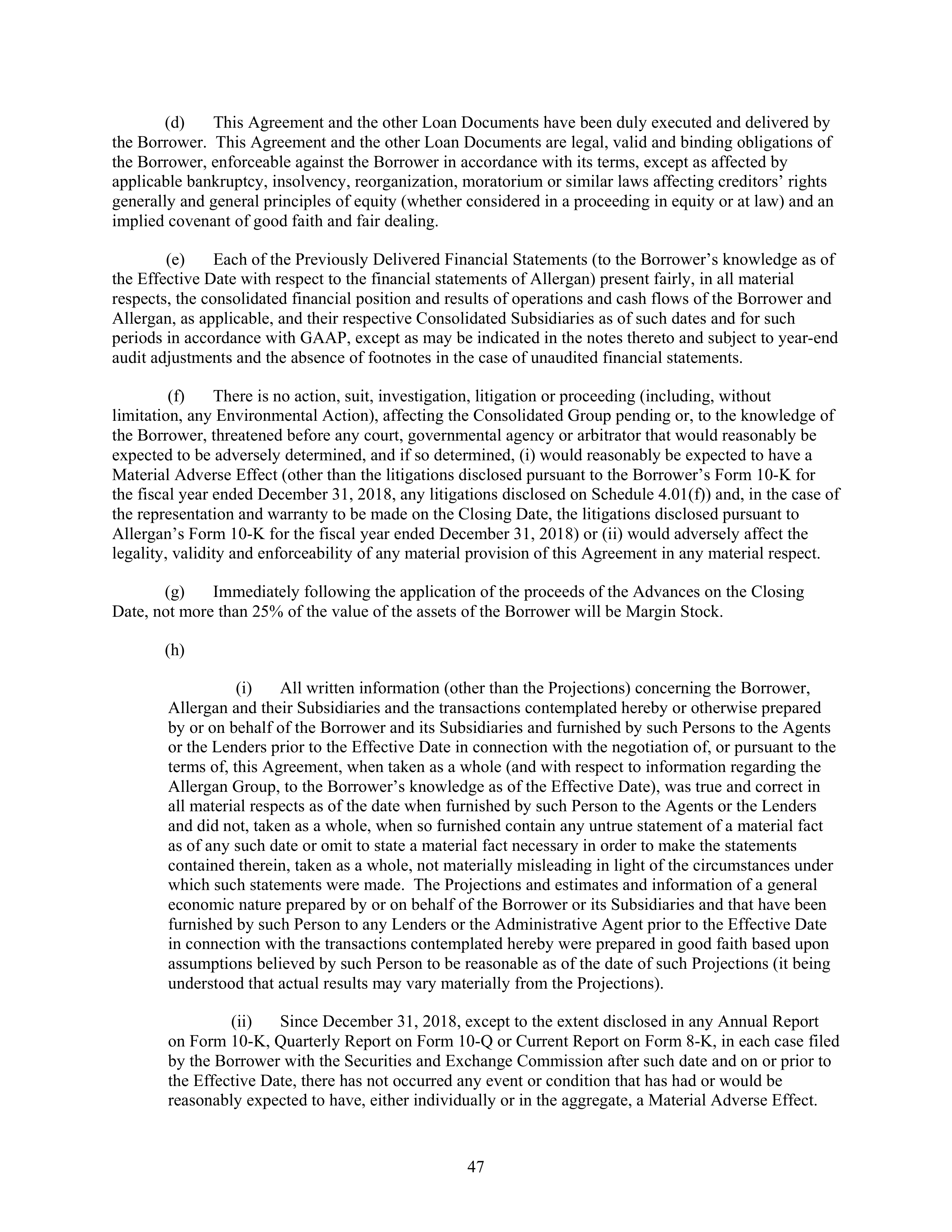 AbbVie Bridge Credit Agreement — page 51