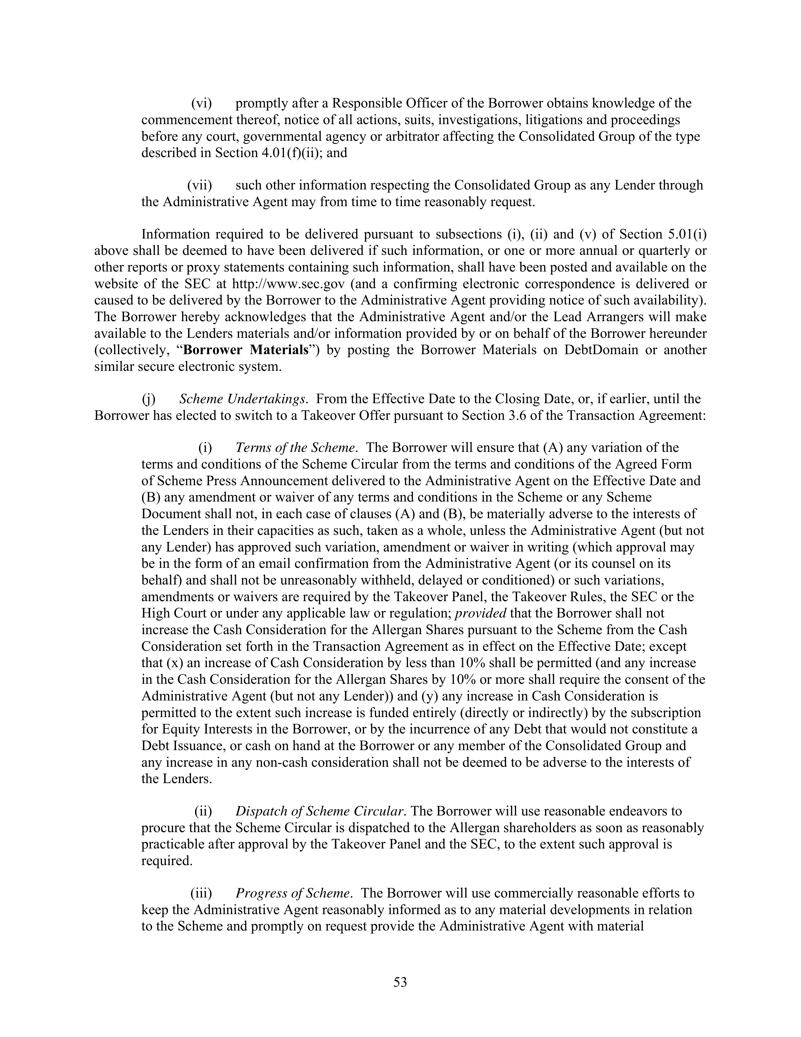 AbbVie Bridge Credit Agreement — page 57
