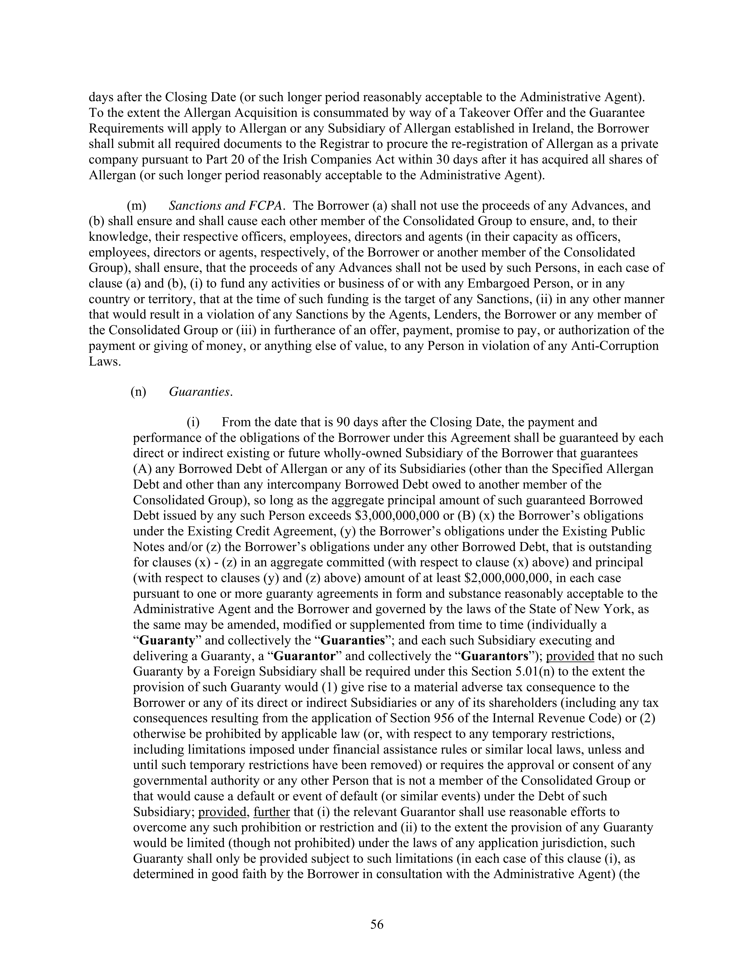 AbbVie Bridge Credit Agreement — page 60