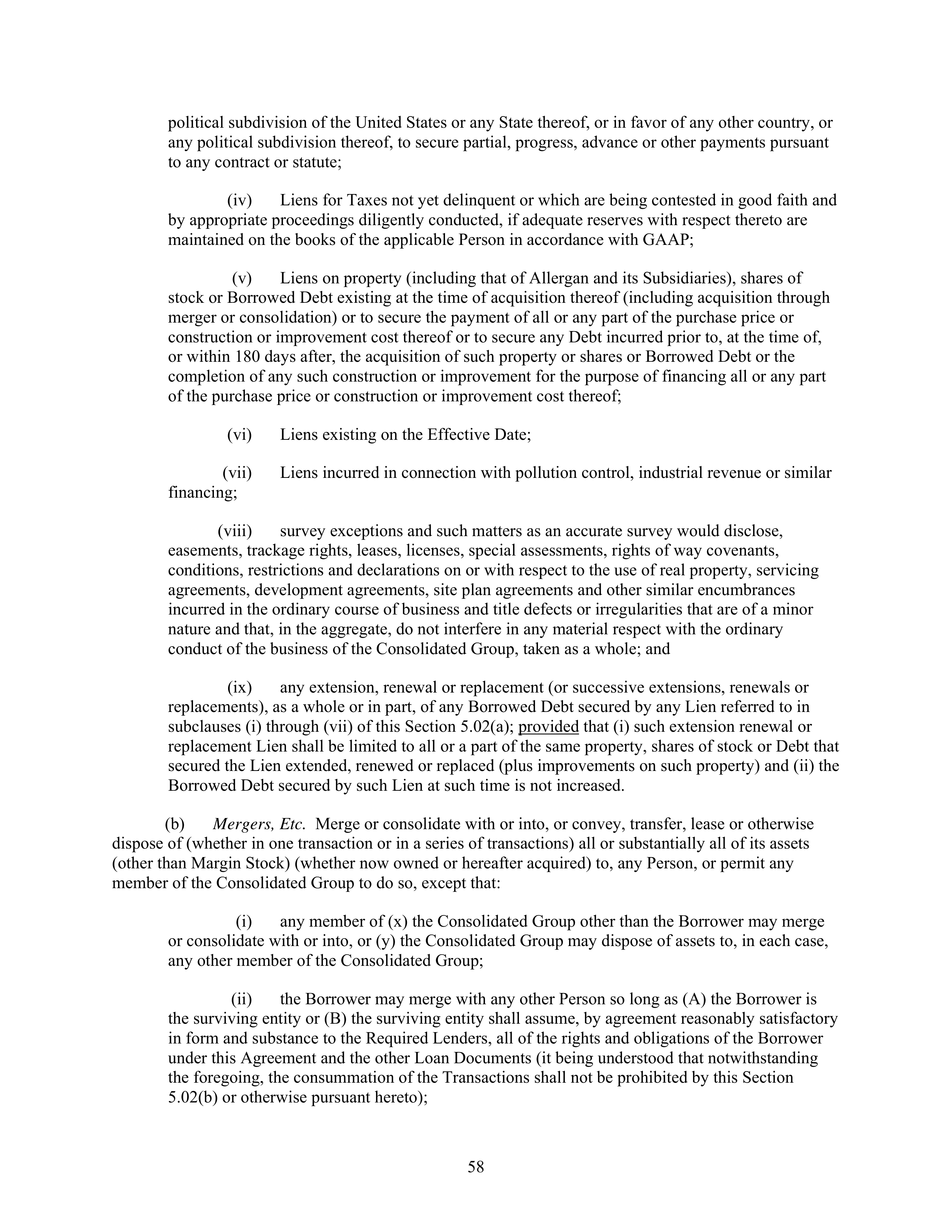 AbbVie Bridge Credit Agreement — page 62