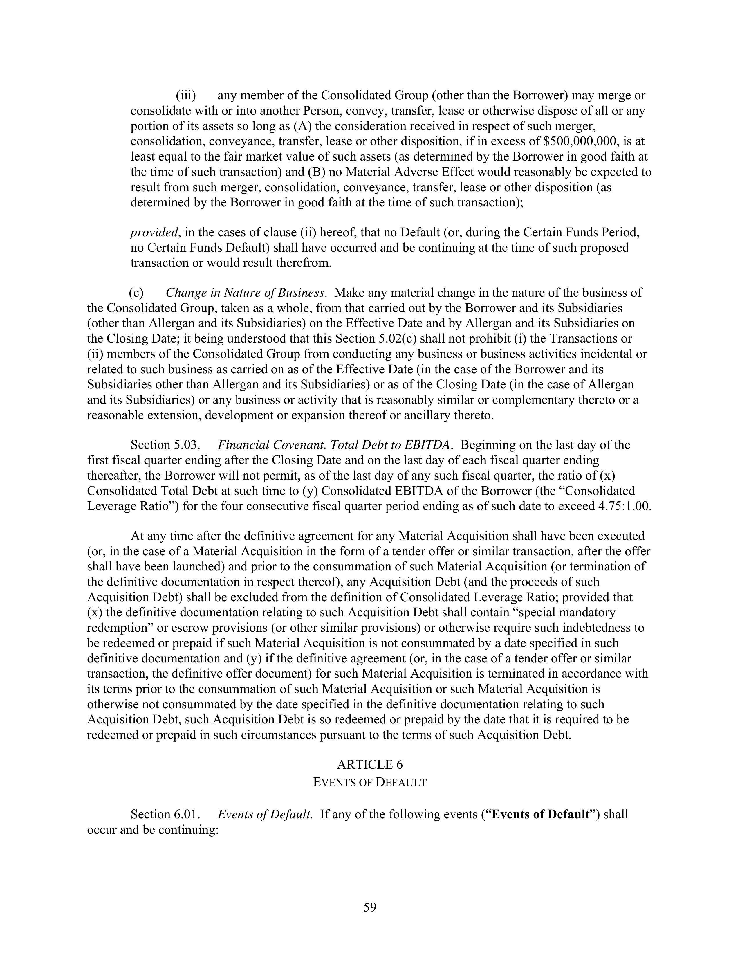 AbbVie Bridge Credit Agreement — page 63